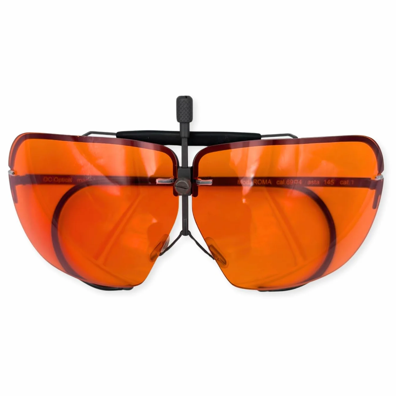 Gafas de Tiro y Polígono Deportivo modelo Roma con Lentes Intercambiables de Color NARANJA de Alto Rendimiento Fabricadas en Italia