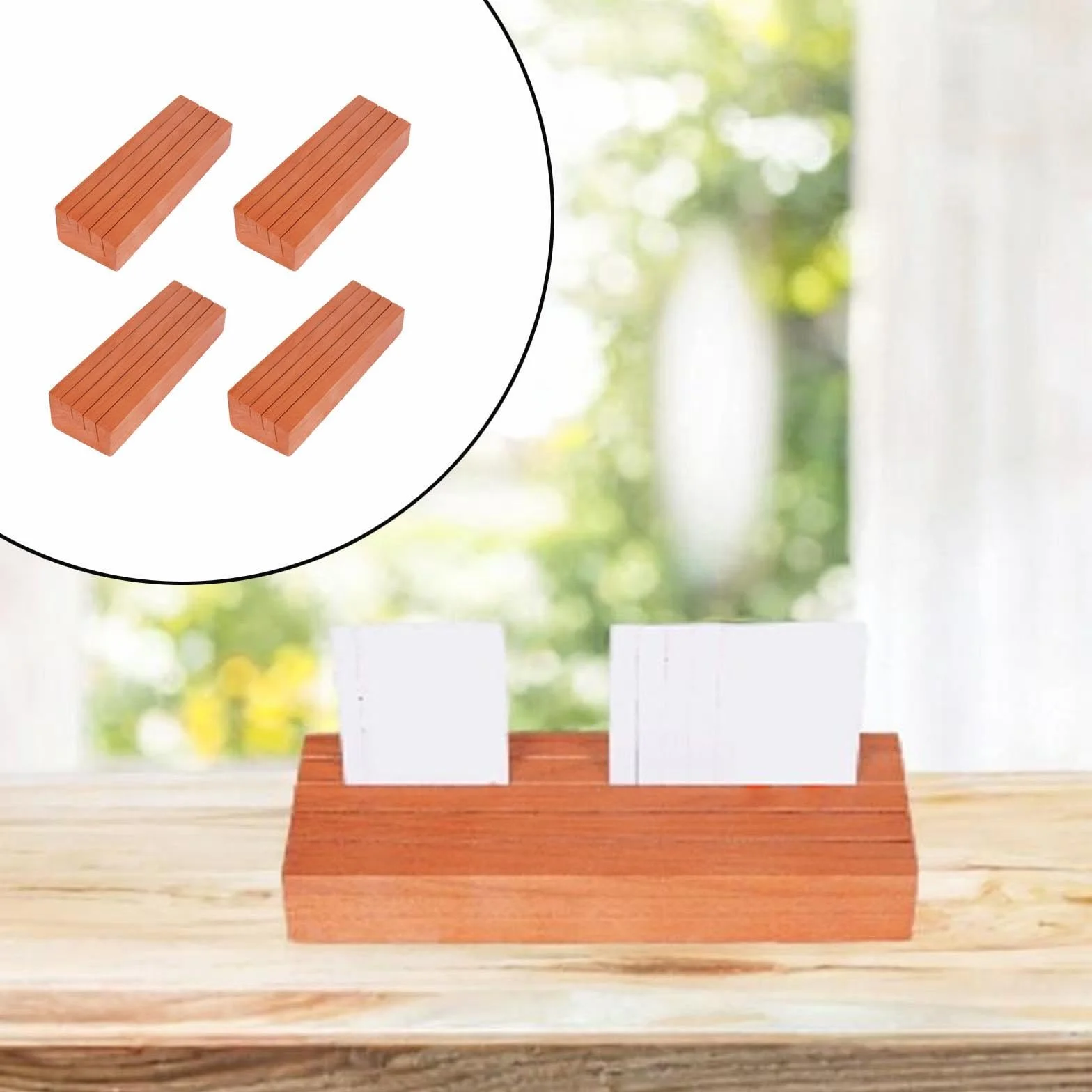Soportes de Madera para Cartas de Juego para Niños Y Ancianos, 4 Piezas