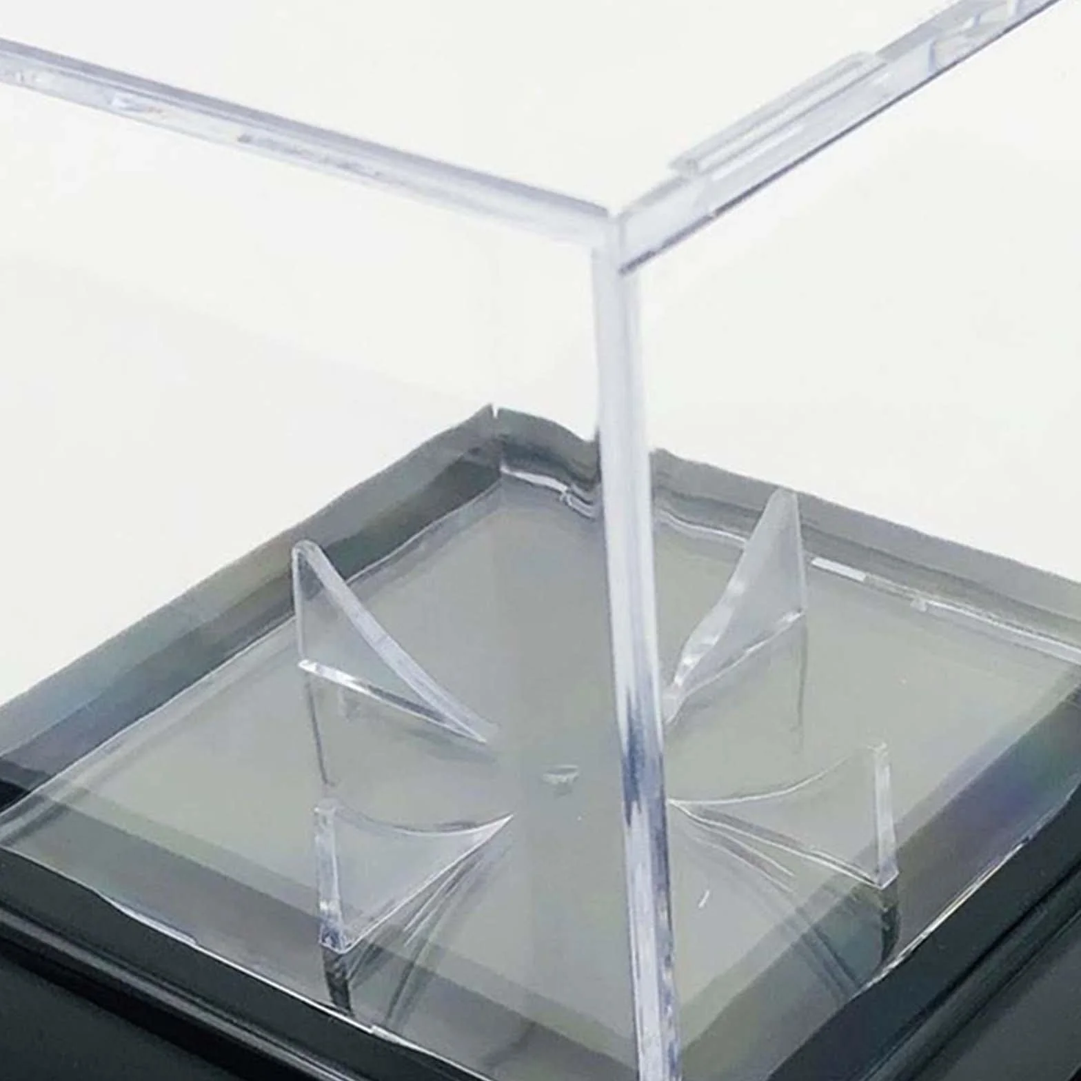 Caja de Béisbol Acrílico Transparente Soporte Expositor Negro