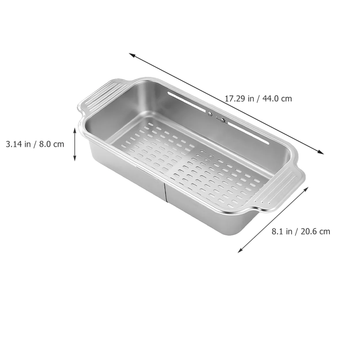 Colador Adecuado para Escurrir Pasta y Utensilios Fregadero Extensible de Fregadero Resistencia al Desgaste de Acero Inoxidable 304 y Filtrado de Agua para Cocina