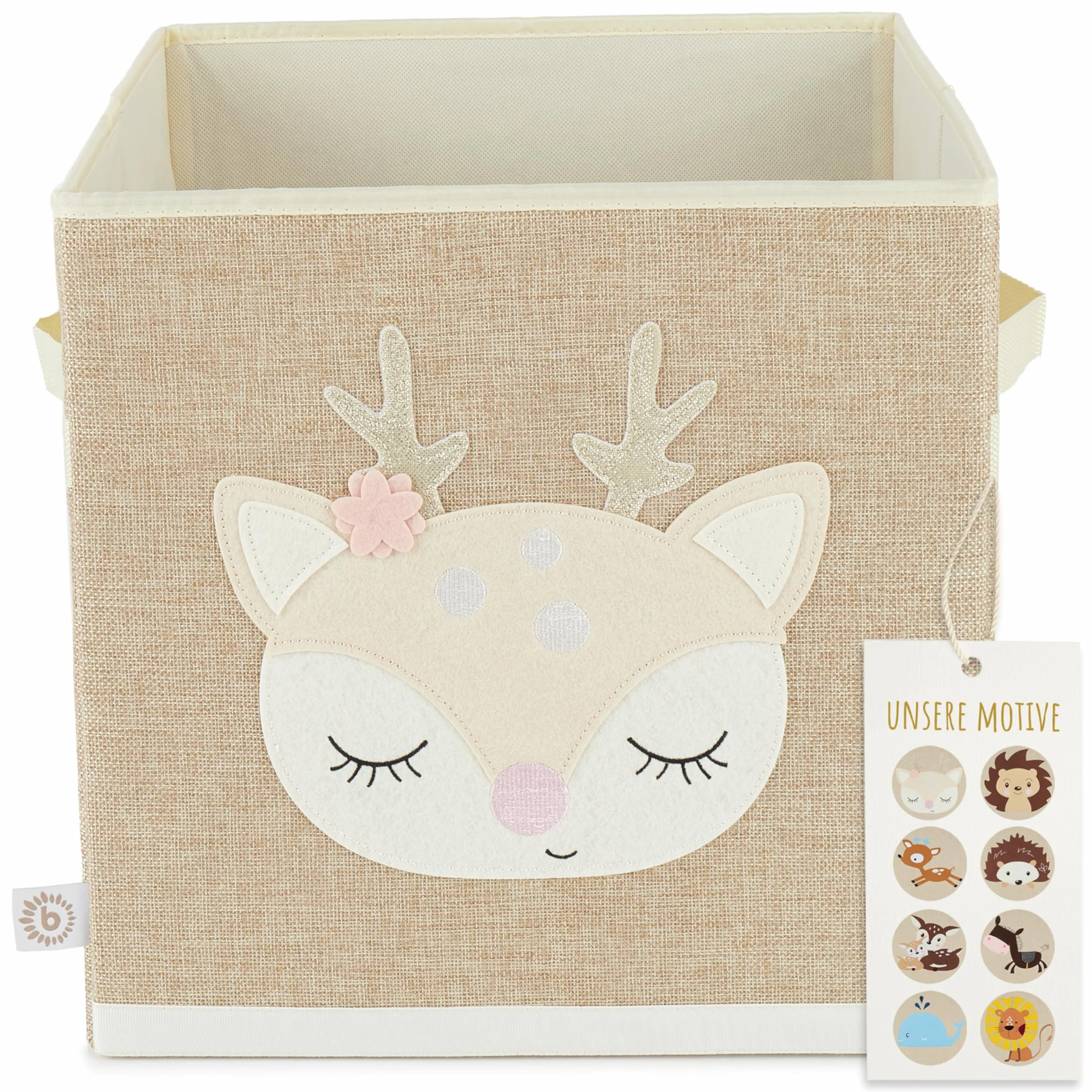 BIECO Caja Almacenaje 32x32x32 36L Plegable Decorativa para Kallax Estante Organizador Juguetes Infantil
