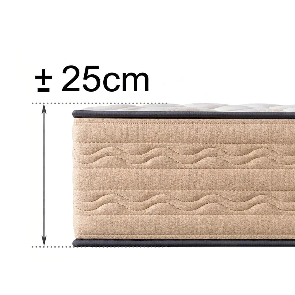 DAGOSTINO Home - Colchón Viscoelástico Firenza 150x190 | Altura 25 cm | Firmeza Alta H3 | Tecnología Visco Zen Adaptativa | Doble Cara Invierno Verano | Núcleo Core Vital | Blanco