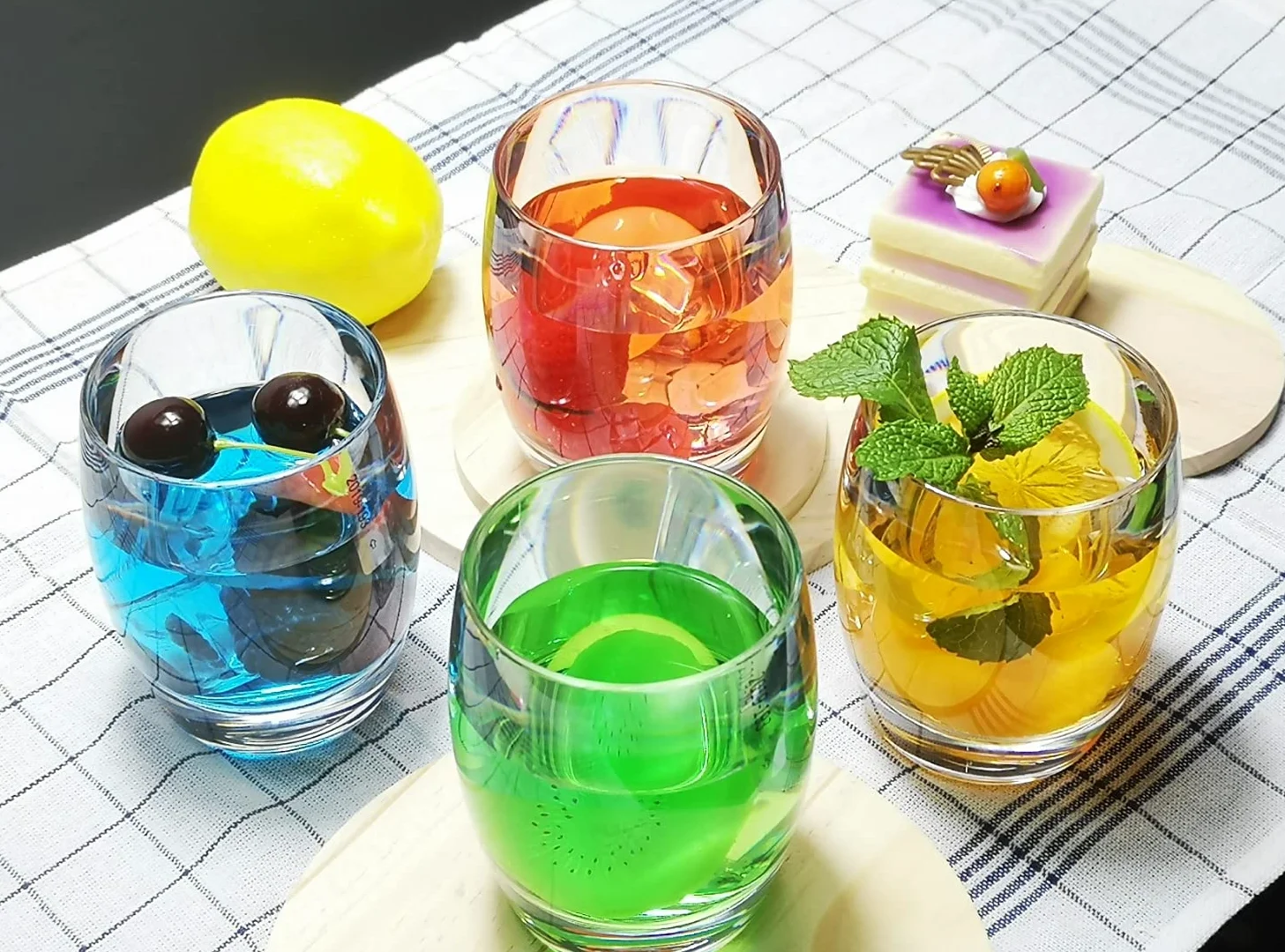 Juego de 6 vasos de plástico de 8 onzas, aptos para lavavajillas, sin BPA, irrompibles, para niños, vasos de agua de vino inastillables, vasos acrílicos (transparente)