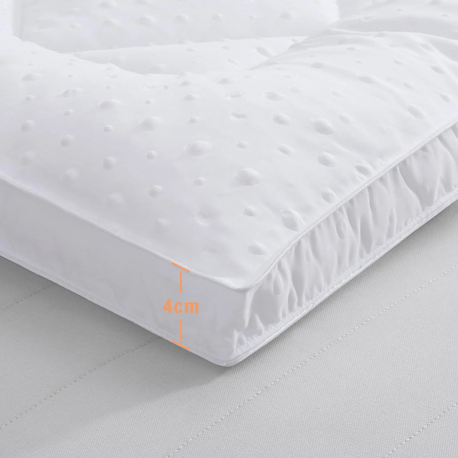 Topper Colchón Microfibra 180x200cm, Cubre Colchon Suave y esponjosa Aumento Comodidad Funda Colchon Acolchado Hipoalergénico para Cama Doble y Cama de muelles con Correa Elástica