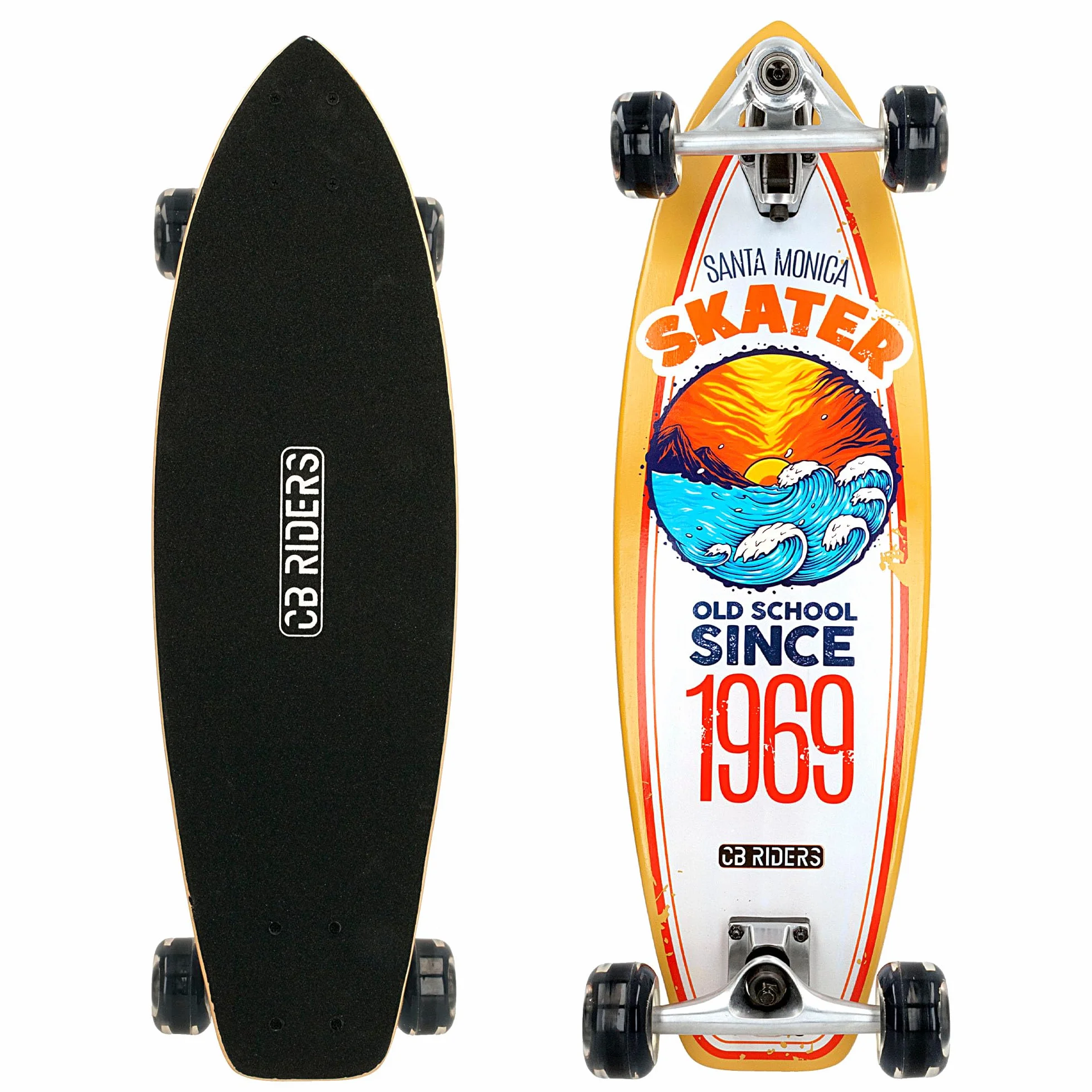 COLORBABY CB Riders Monopatín Skateboard Madera Eje Aluminio Antideslizante 4 Ruedas PU 100 kg Regalo 6 años