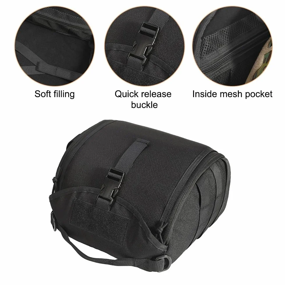 Bolsa para casco deportivo antiarañazos Molle Airsoft acolchada almacenamiento