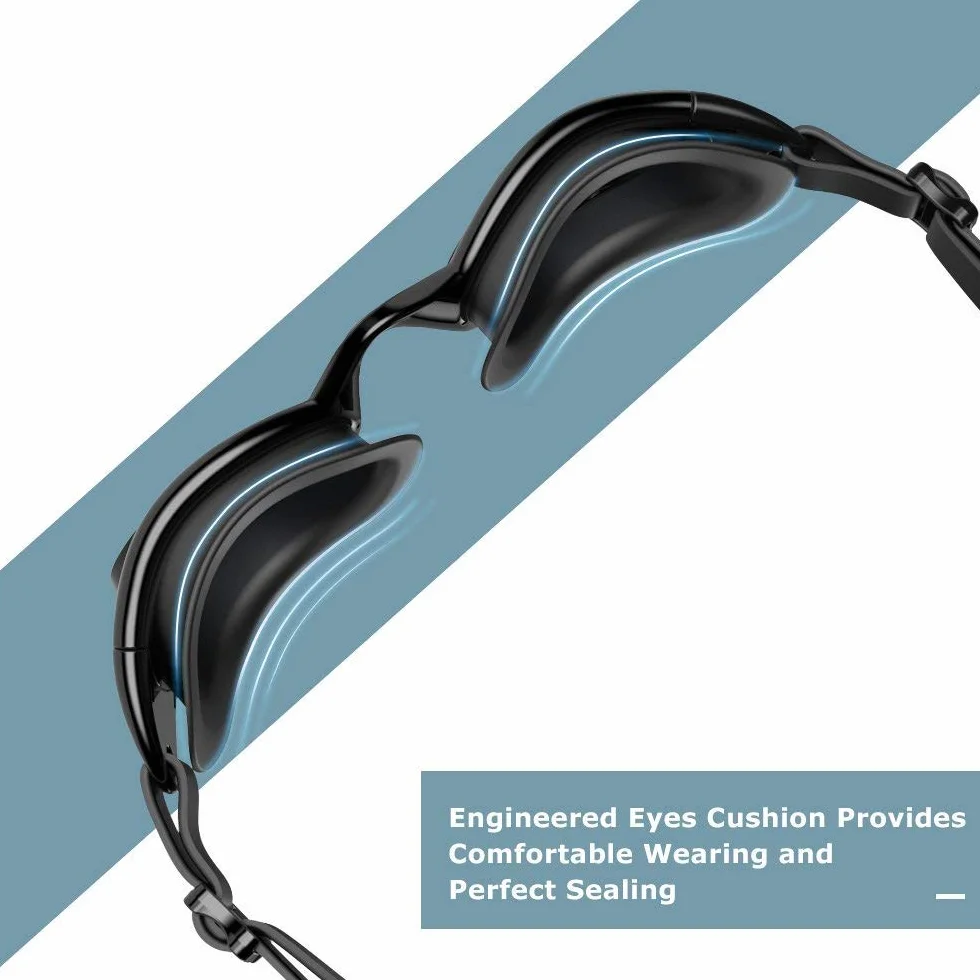 ZIONOR G7 Gafas de Natación Correctoras Miopía Visión Nocturna Sin Fugas Protección UV para Hombre Mujer Adultos Dioptría 2.0-7.0