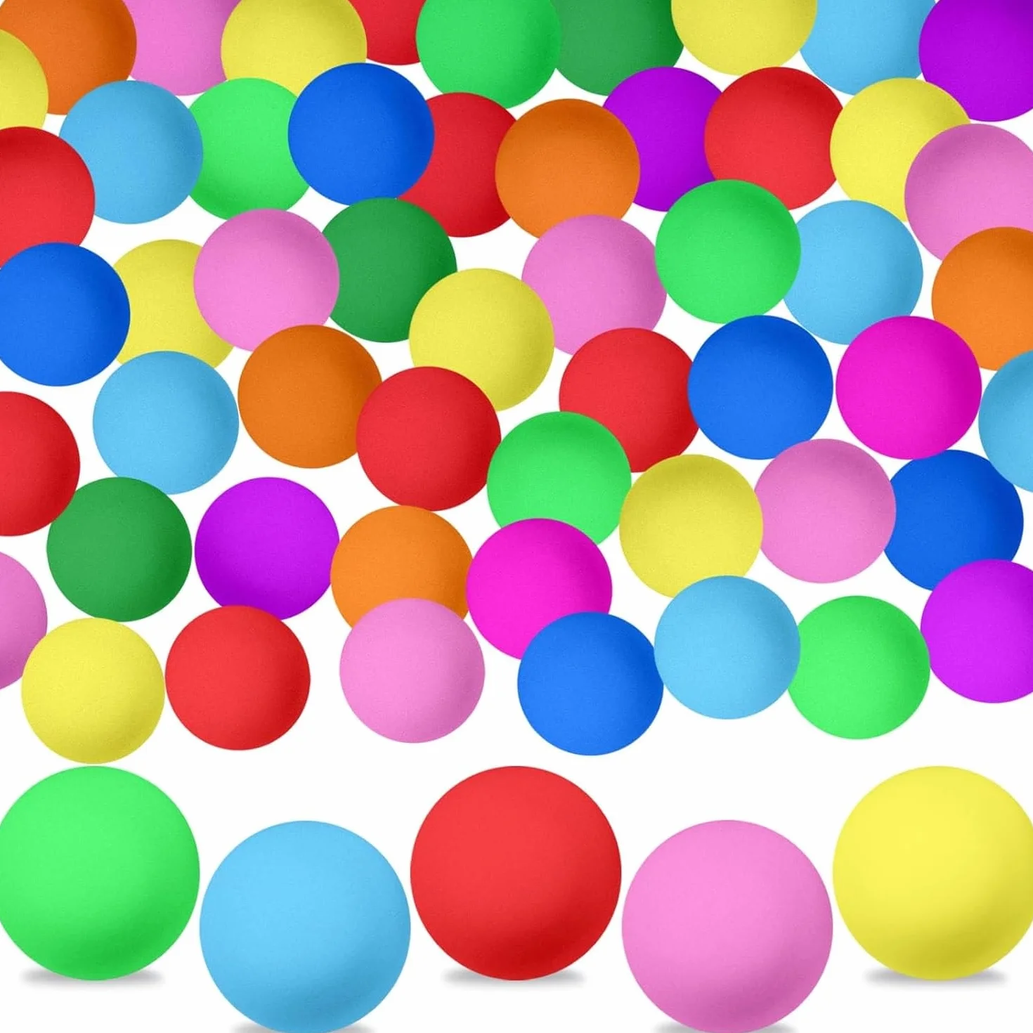 Pelotas de Ping Pong Coloridas 40mm Multifunción para Adultos y Niños