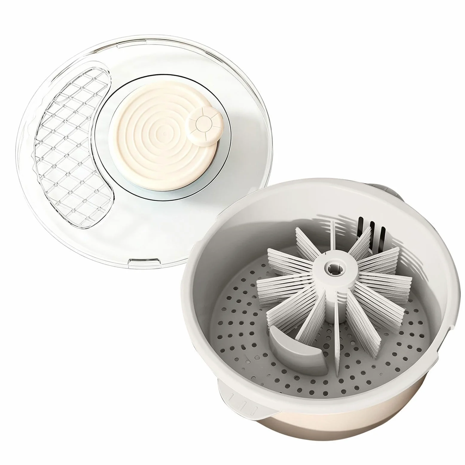 Gran centrifugadora de ensaladas Purificador multiusos, limpieza manual y | Limpiador De Frutas y Verduras Para Productos Bayas Uvas Alimentos Granos Hogar Cocina Camping Cocinar