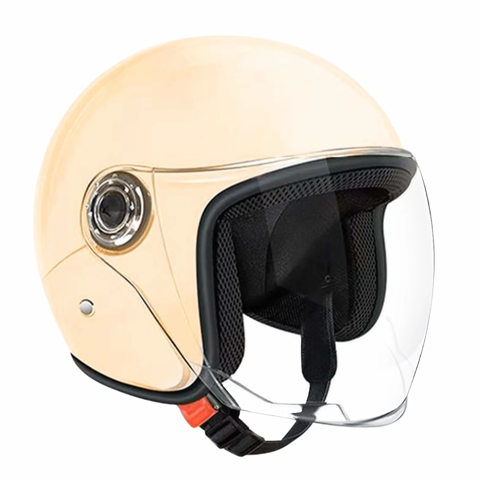 Casco de moto grande abierto para adultos con visera protección