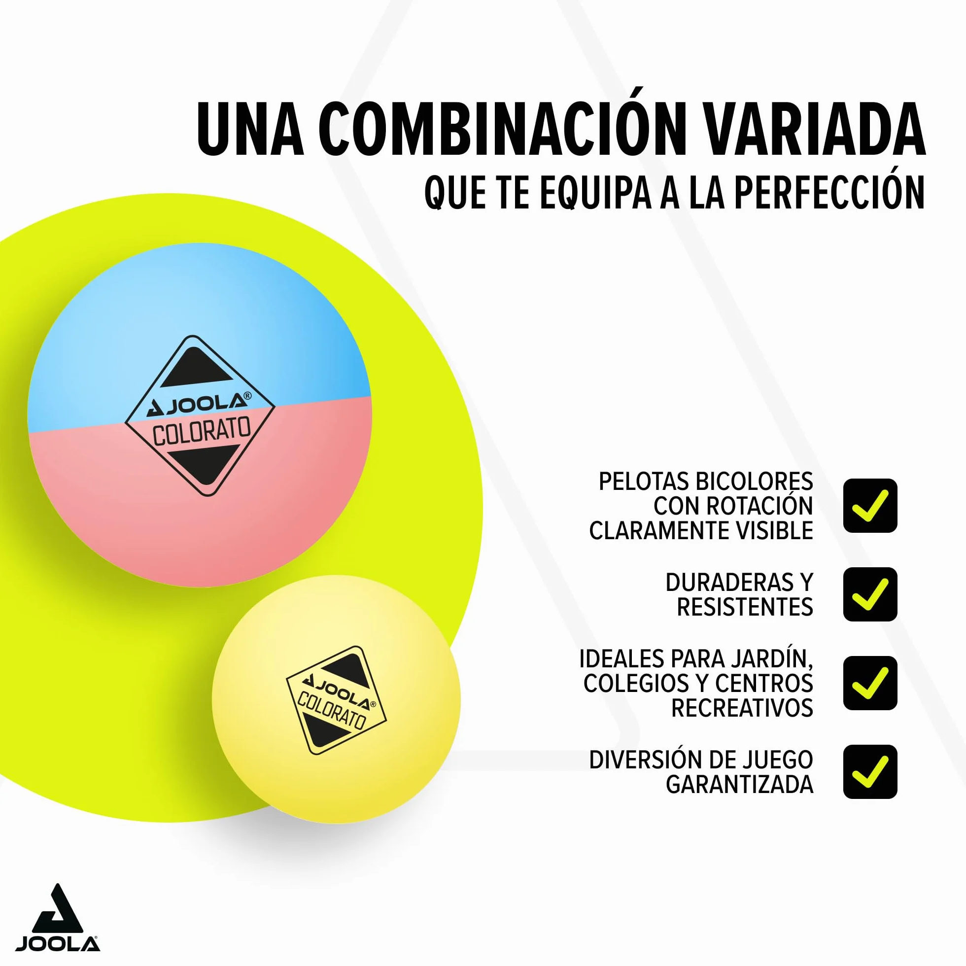 Joola Colorato Juego de Pelotas de Ping Pong 12 Pelotas