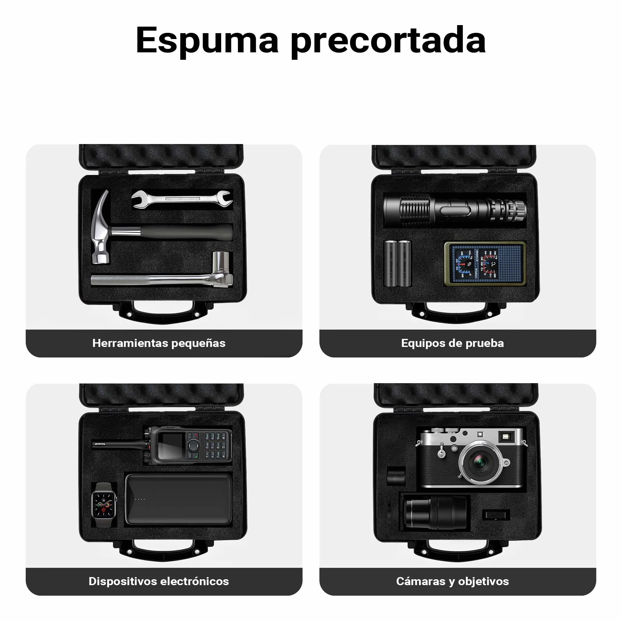 WilTec Maletín para Armas de Fuego con Espuma pre-Cortada Compacto y Ligero