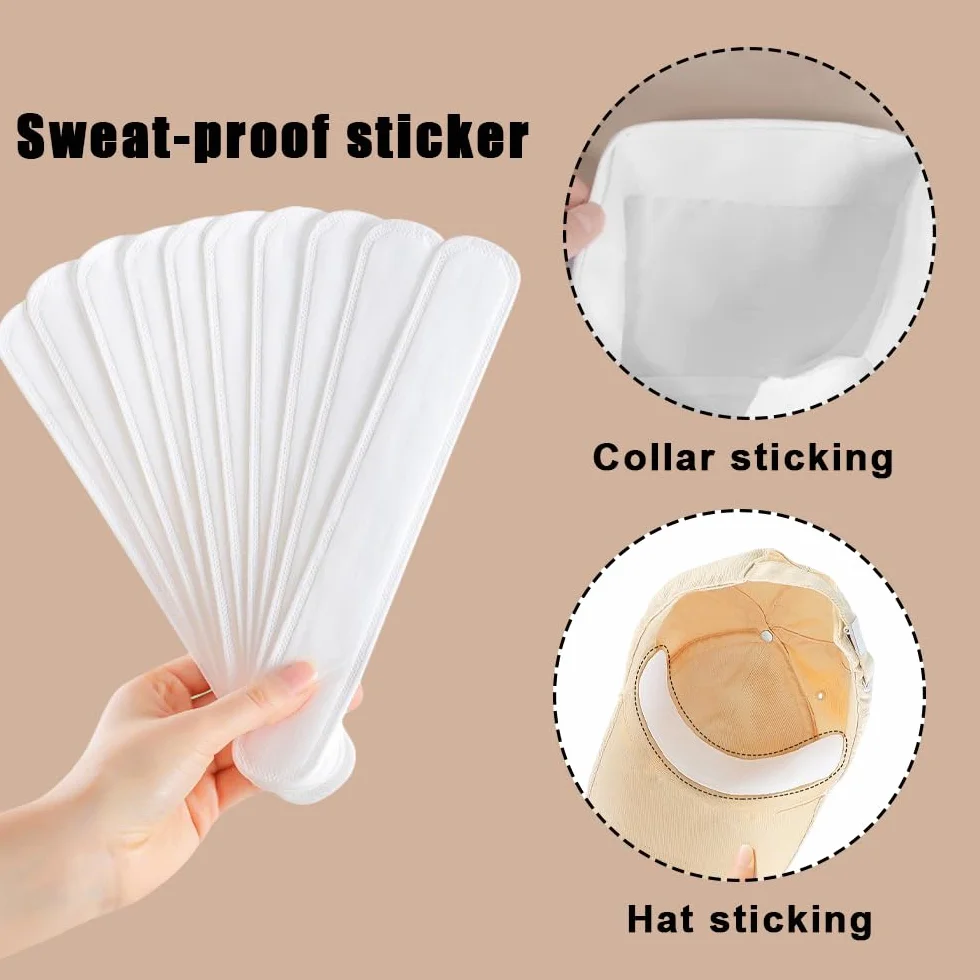 DONGKER Forro para gorro, 100 unidades, almohadillas absorbentes para el sudor