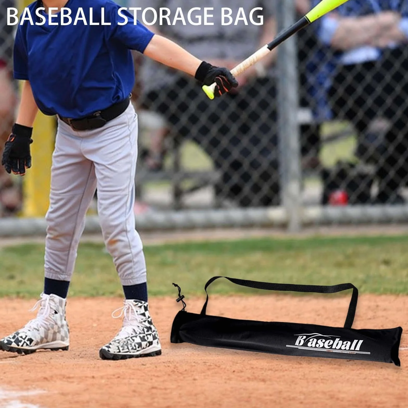 Bolsas de murciélago para béisbol portátil plegable negra de hombro gruesa