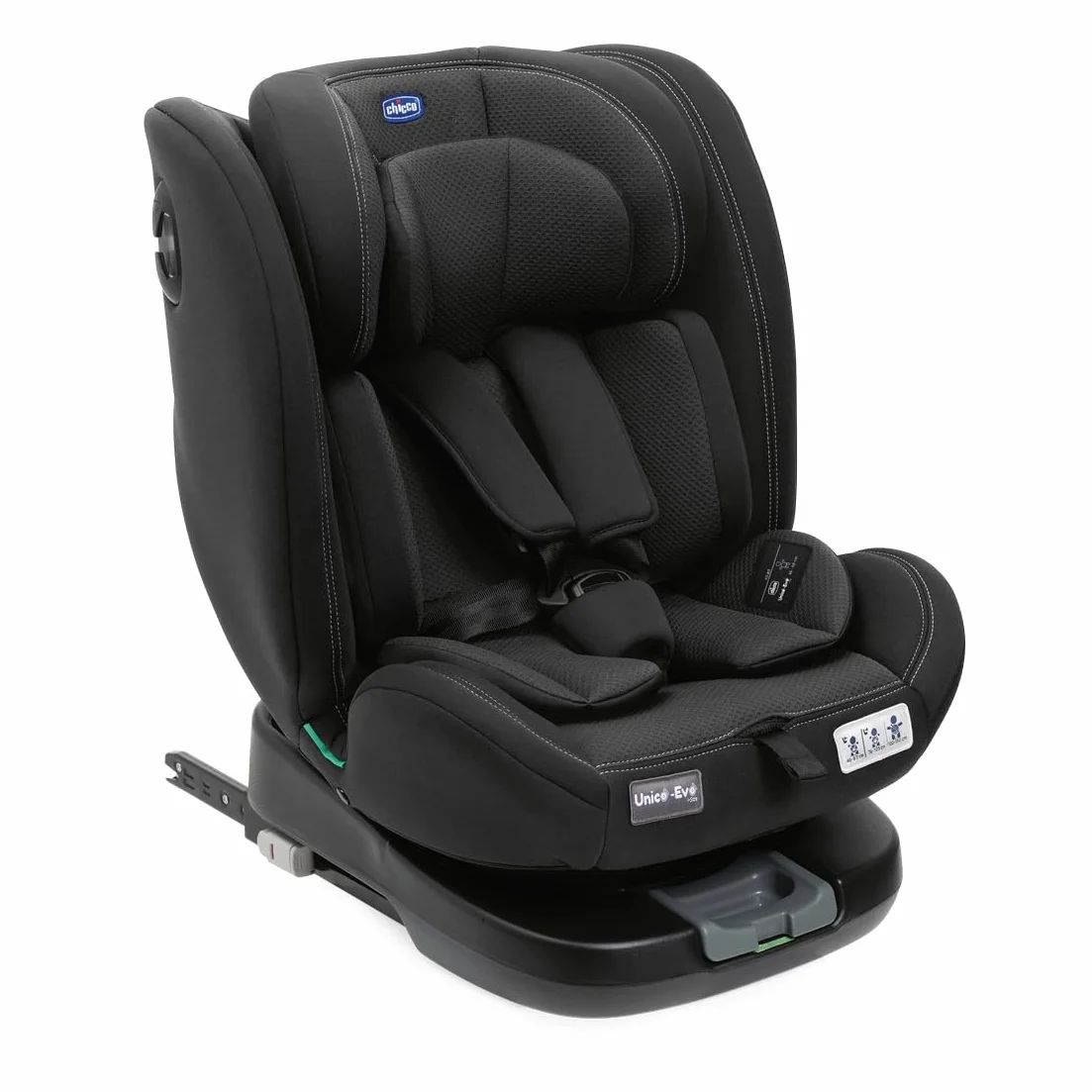 Chicco Unico EVO I'Size Classic Silla de Coche ISOFIX 360º Giratoria 40-150 cm Grupo 0123 Negra