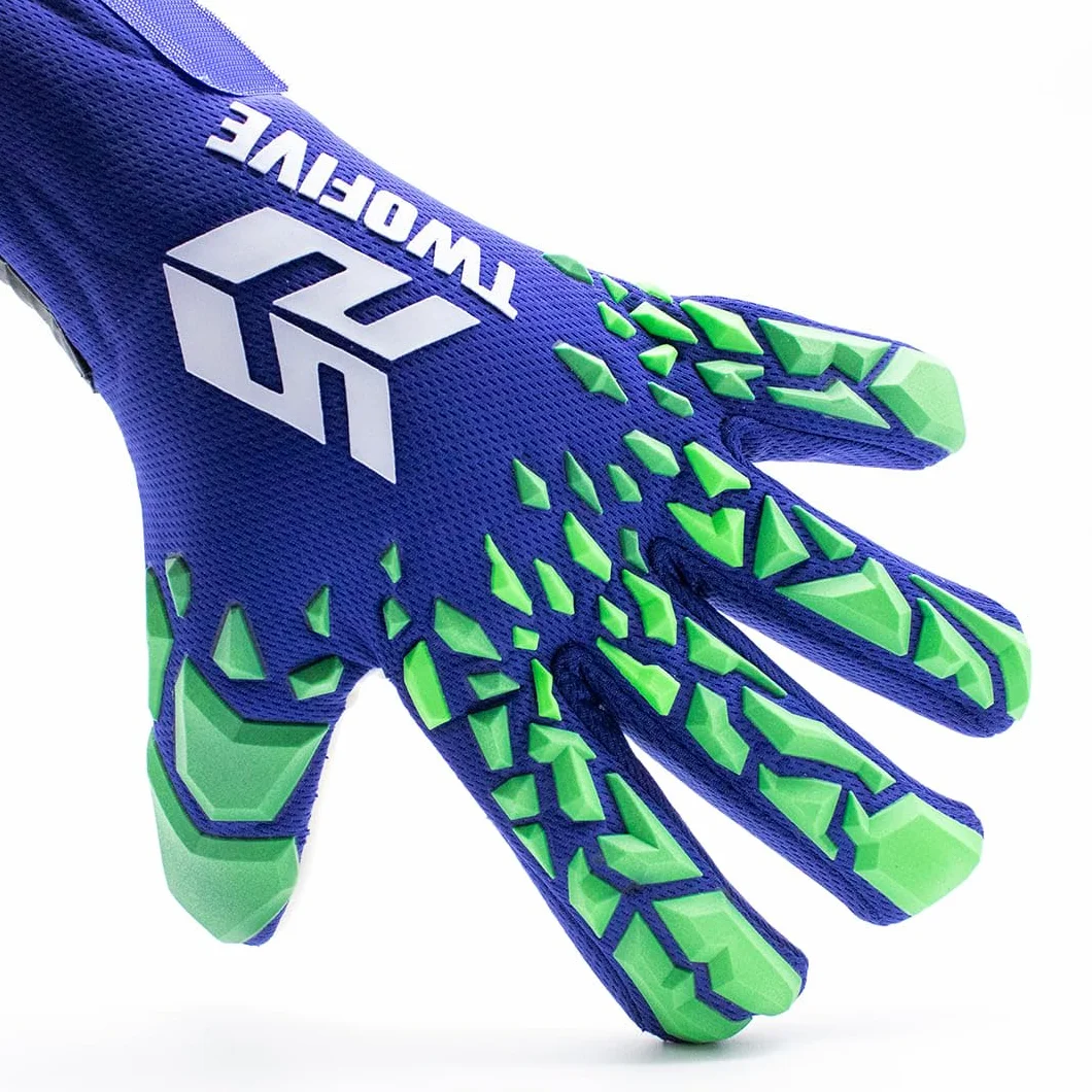 TWOFIVE Salzburg'08 Basic Guantes de Portero Niño Unisex Azul Verde Palma Roughprofile Duradera Corte Negativo Talla 6