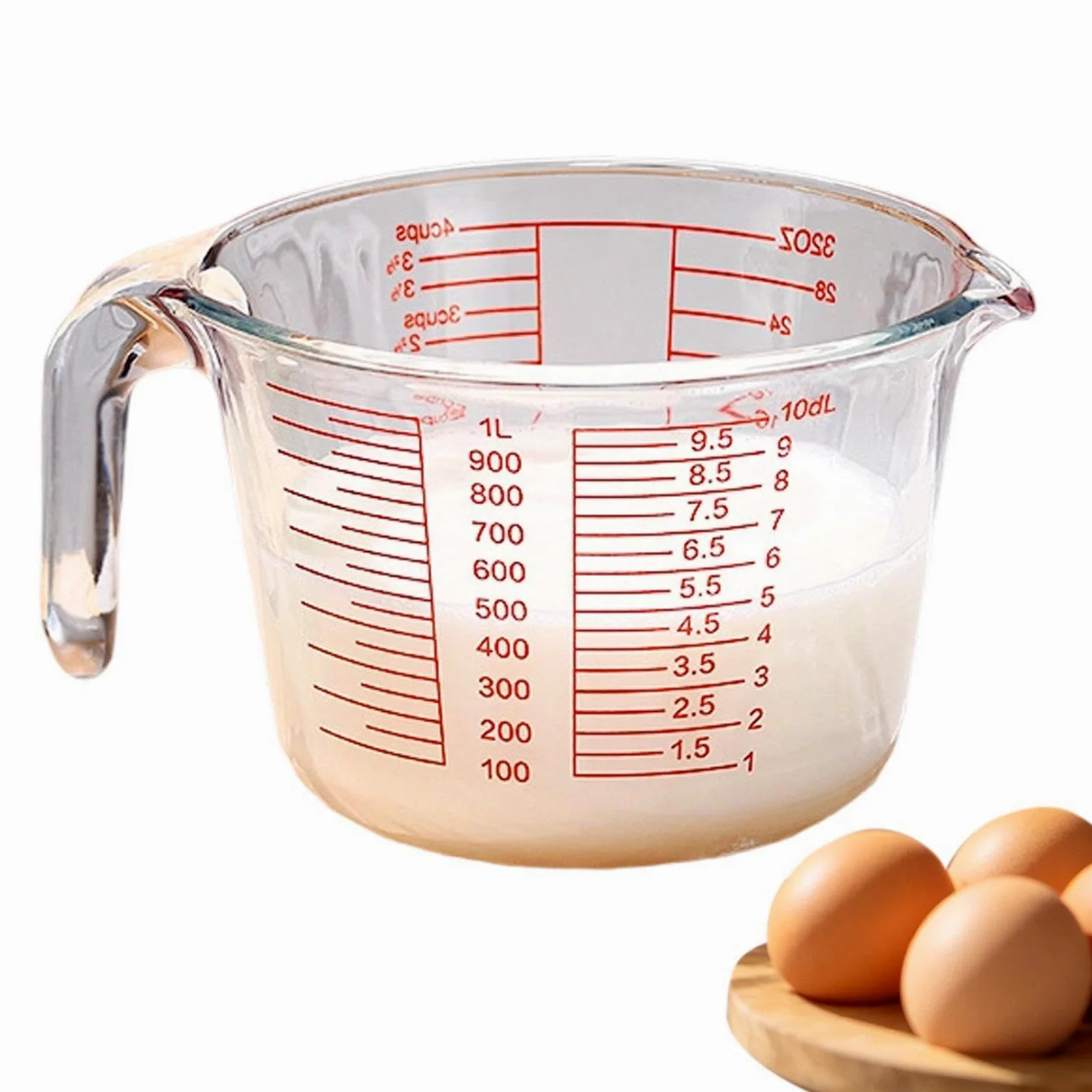 Vasos Medidores Recipiente De Medición Transparente Y Portátil | Contenedor Medidor De Líquidos Para Horno Lavavajillas Congelador Medición Horneado Cocción Cocina Hogar Casa