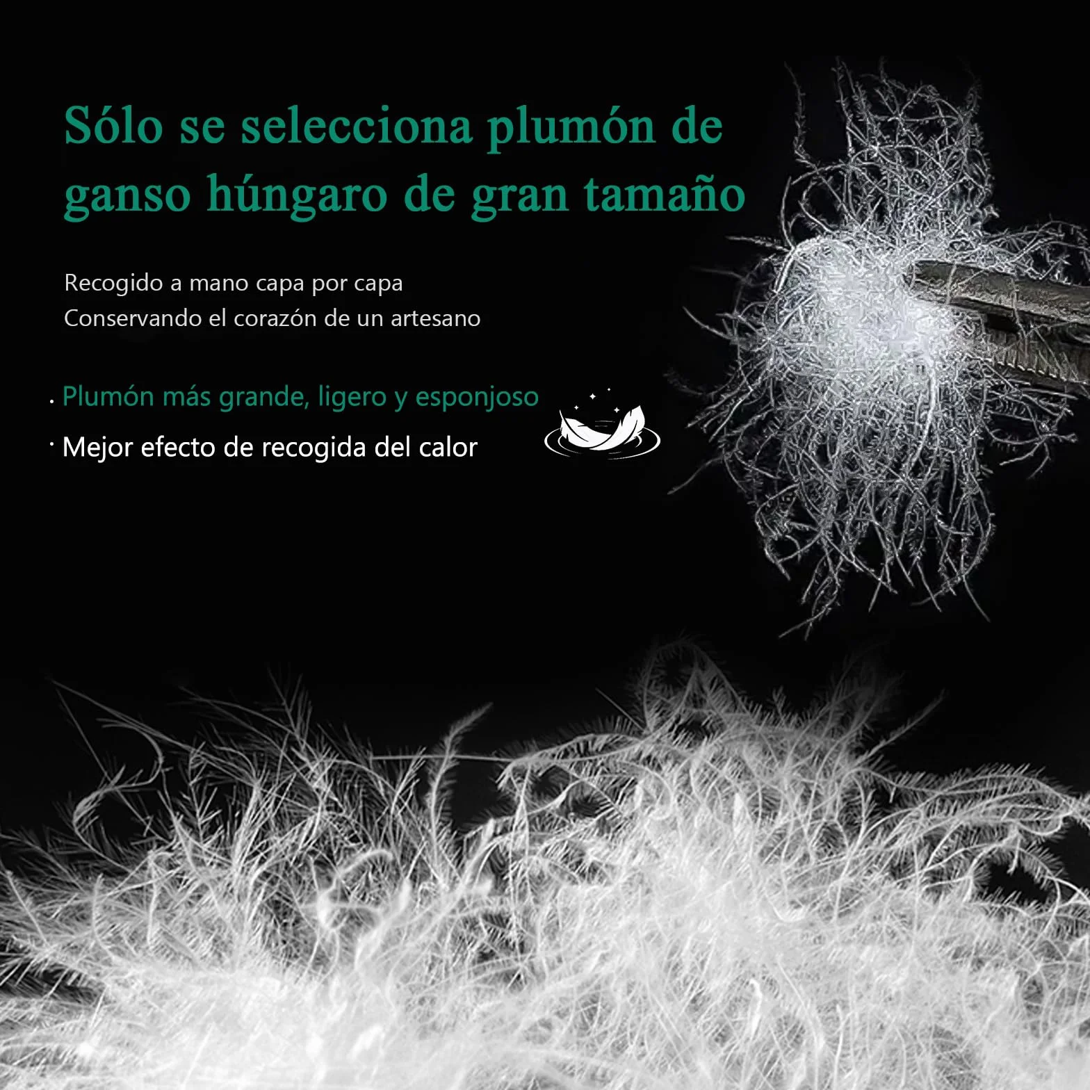 APSMILE Edredón de Plumas y Plumón Cama 160/180, 100% Algodón Egipcio, Relleno Nórdico Plumón para 4 Estaciones 320 gr/m², Lavable Certificado Oeko-Tex y RDS(Blanco, 240x260cm)