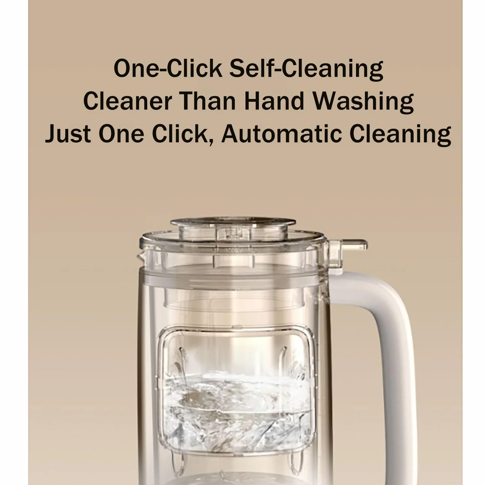 Máquina para Hacer Leche De Nueces 10 En 1, Máquina Automática De Soja De 1 L/34 Oz, con Temporizador De 24 Horas Y 12 Rebabas, Autolimpieza+Tres Capas De Reducción De Ruido,White