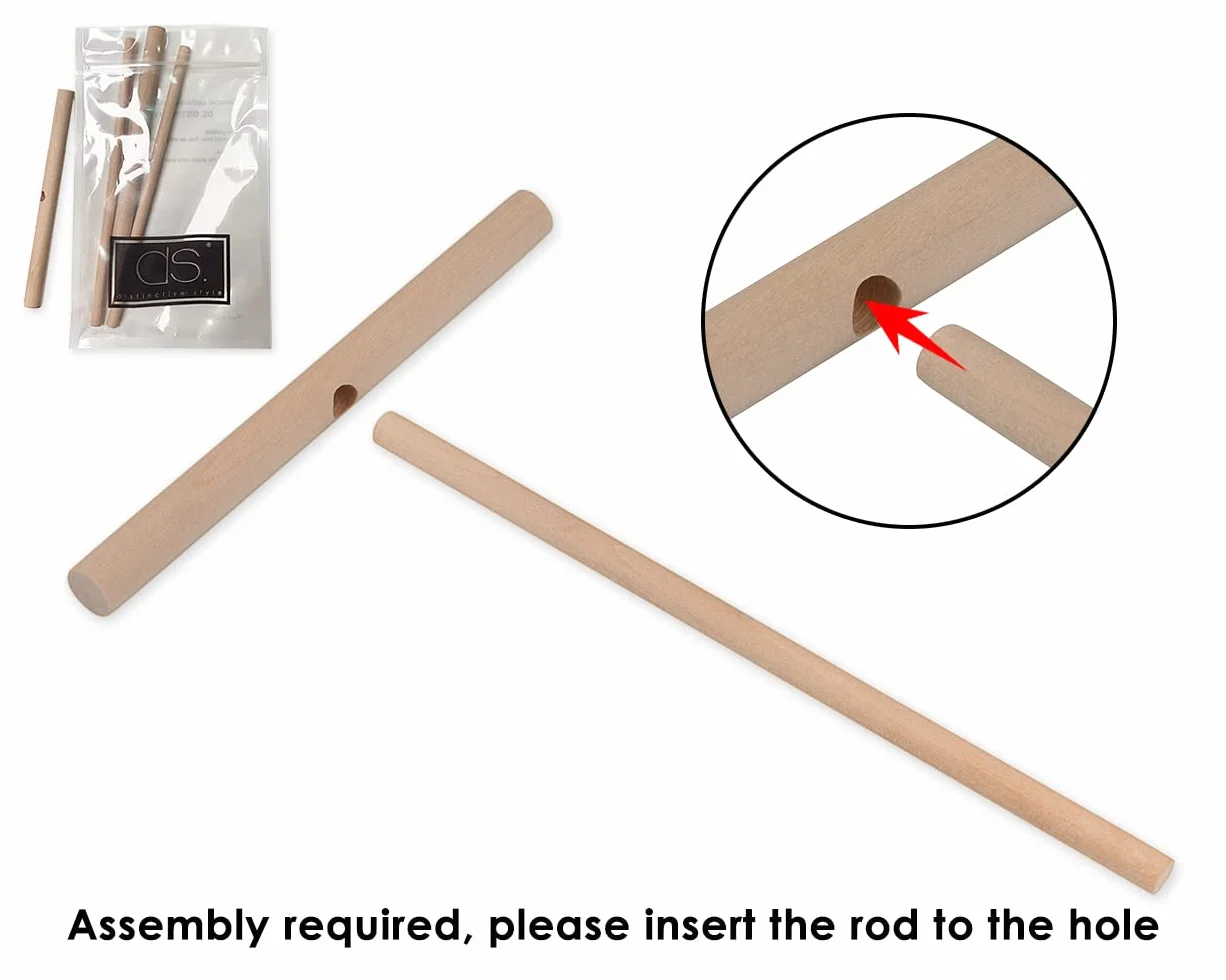 Esparcidor de Rastrillo Crepas 2 Piezas 6.1 Pulgadas x 4.7 Pulgadas Herramienta de Madera en Forma de "T" para Crepas Fabricante de Crepas y Panqueques de Madera