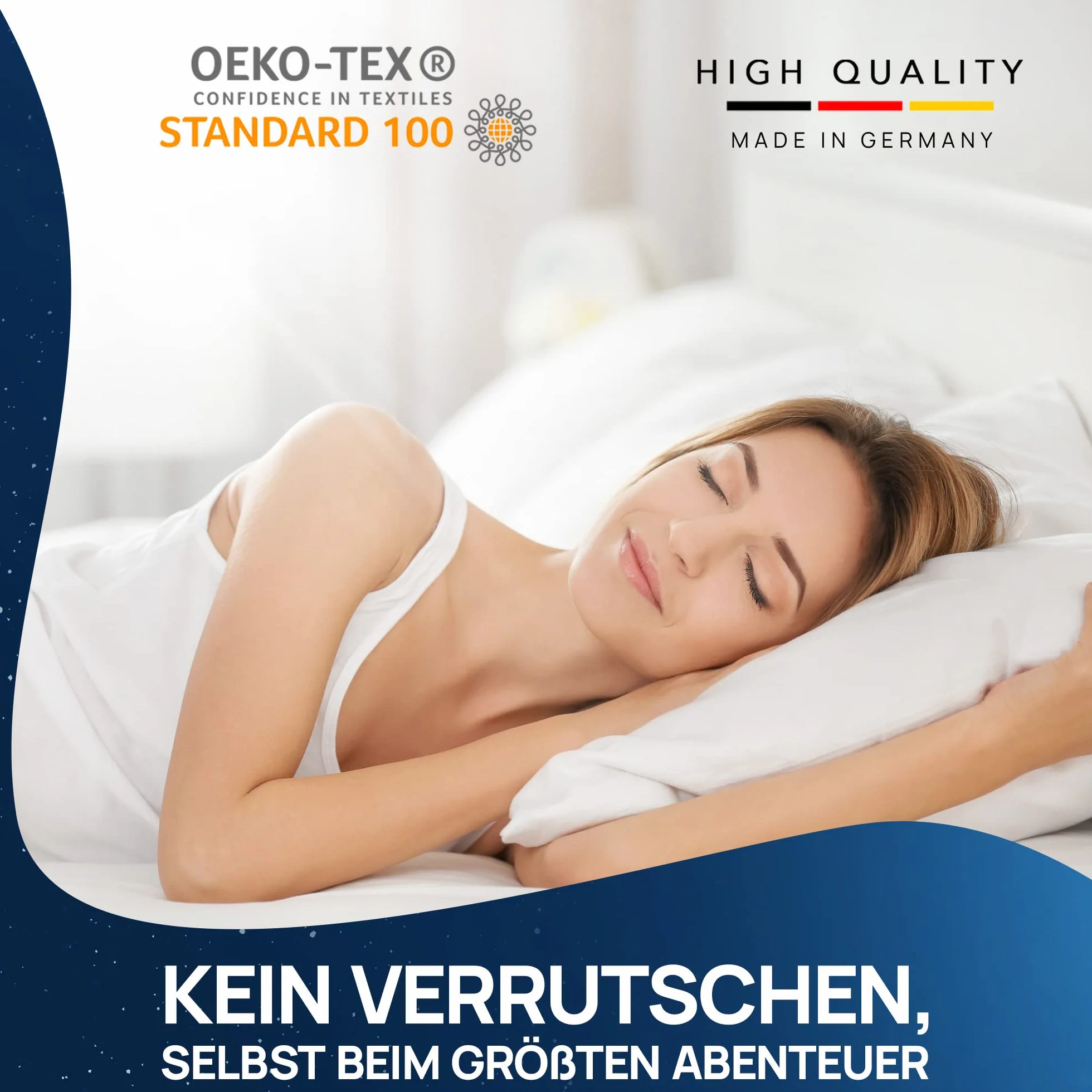 LILENO HOME Colchón Antideslizante para Somier de Láminas (90 x 200 cm) - Protector Fino y Lavable - Tope Antideslizante