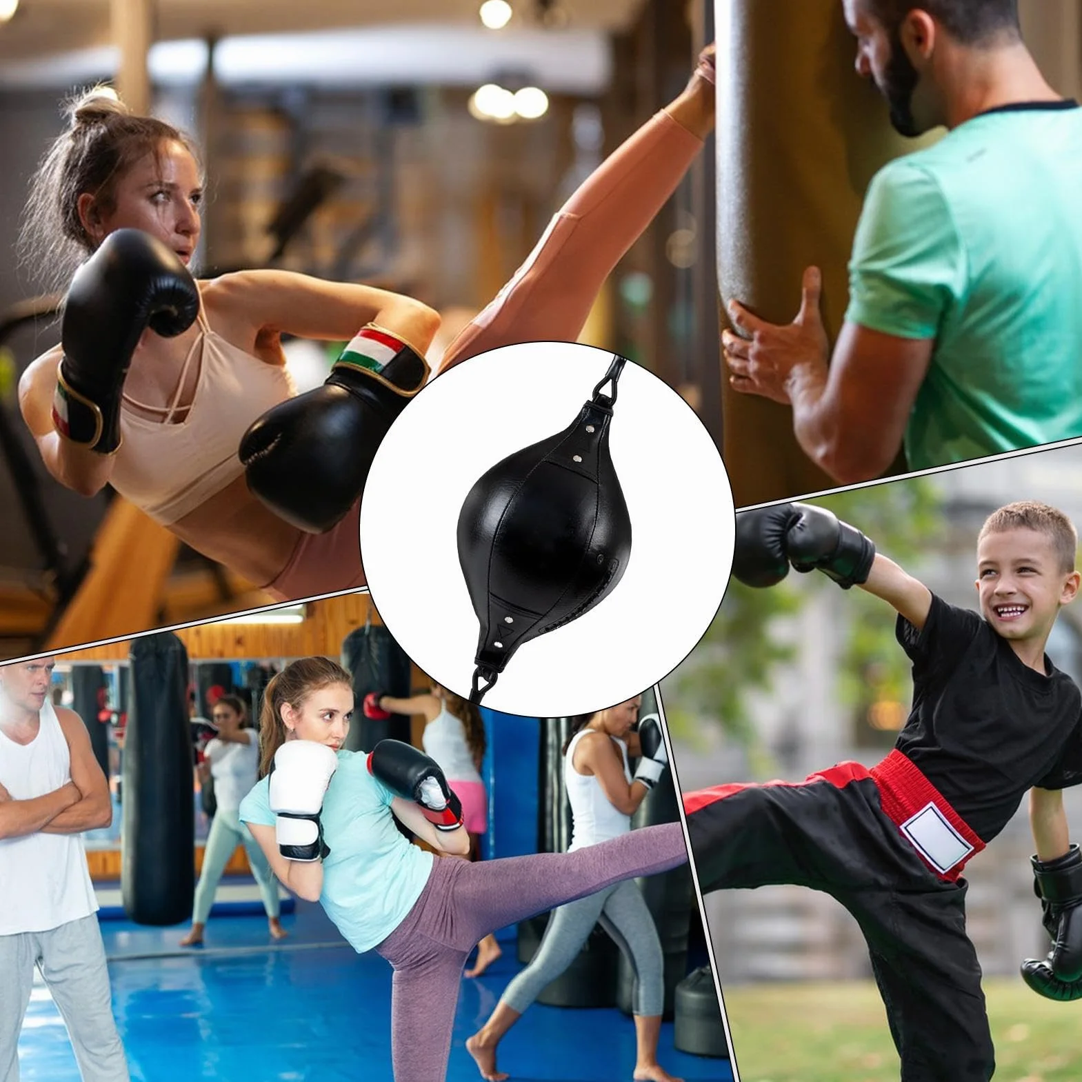 Conjunto De Boxeo Bolsas Velocidad dodg Training Punching Speed Bal Entrenamiento Equipo Duradero