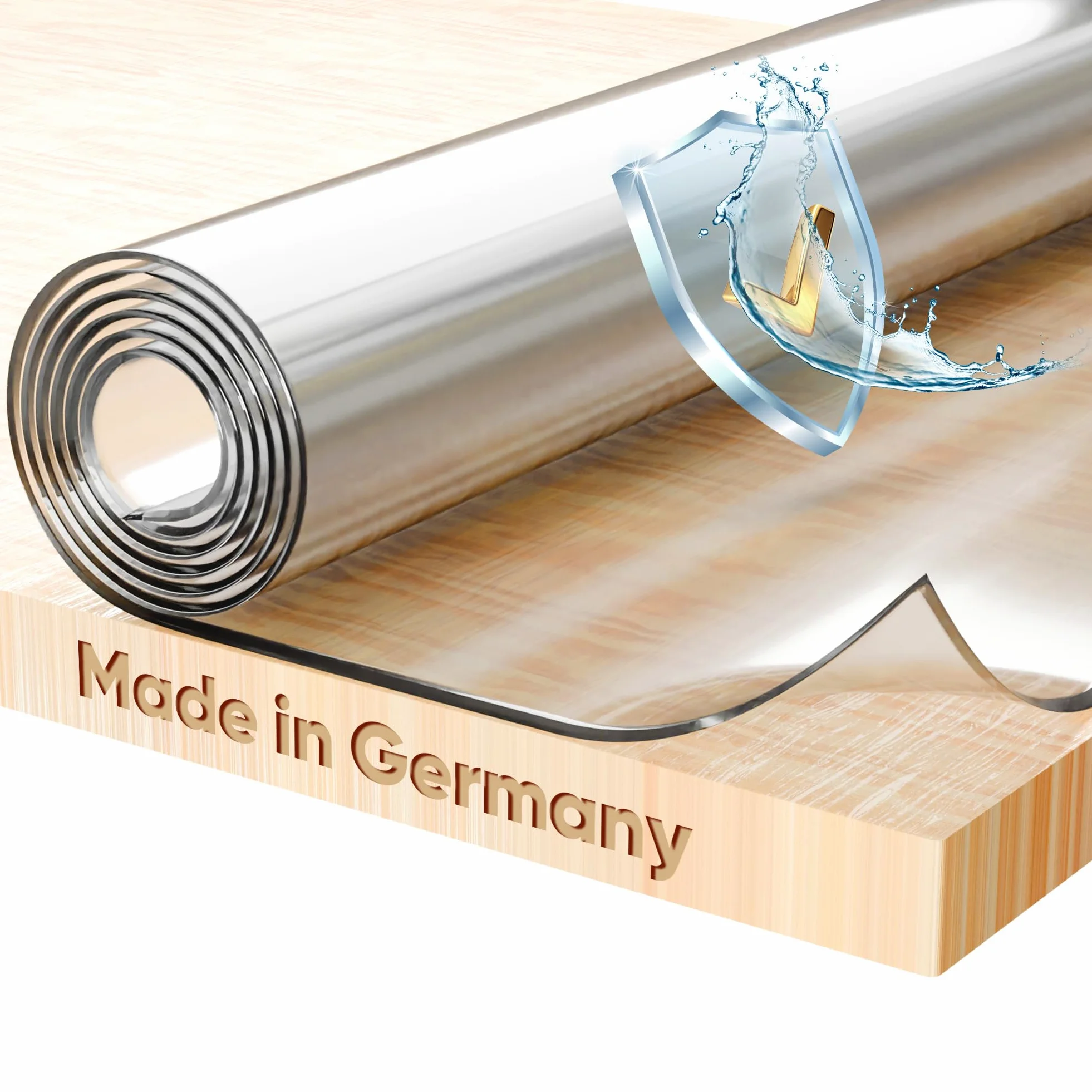 Película transparente de 2 mm + borde biselado, mantel transparente, protección de mesa, Made in Germany, dimensiones personalizadas, se puede seleccionar el tamaño (Ancho 70 cm x Longitud 120 cm)