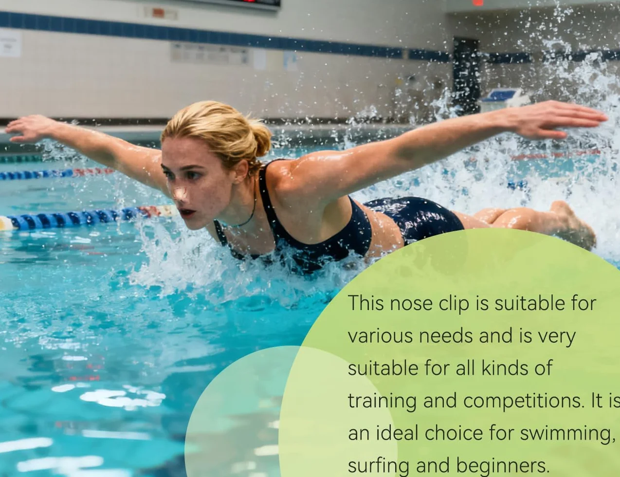 Pinzas Nasales para Natación de Silicona Impermeables para Adultos y Principiantes
