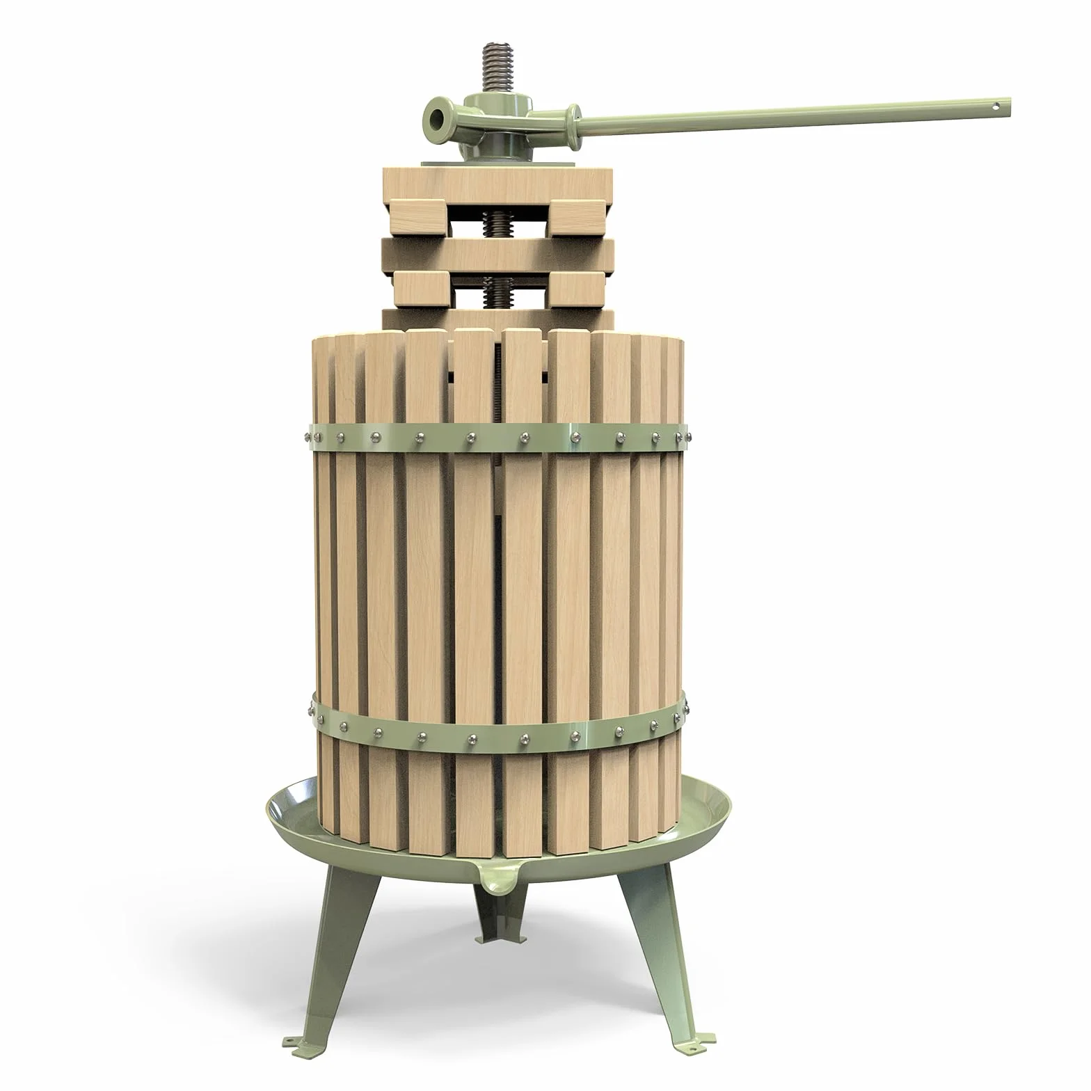 Prensa de vino de frutas, trituradora manual de manzanas y uvas 100% natural, saludable para cocina, cesta de madera maciza con bloques, prensa para hacer vino de sidra (certificado LFGB, resistente)