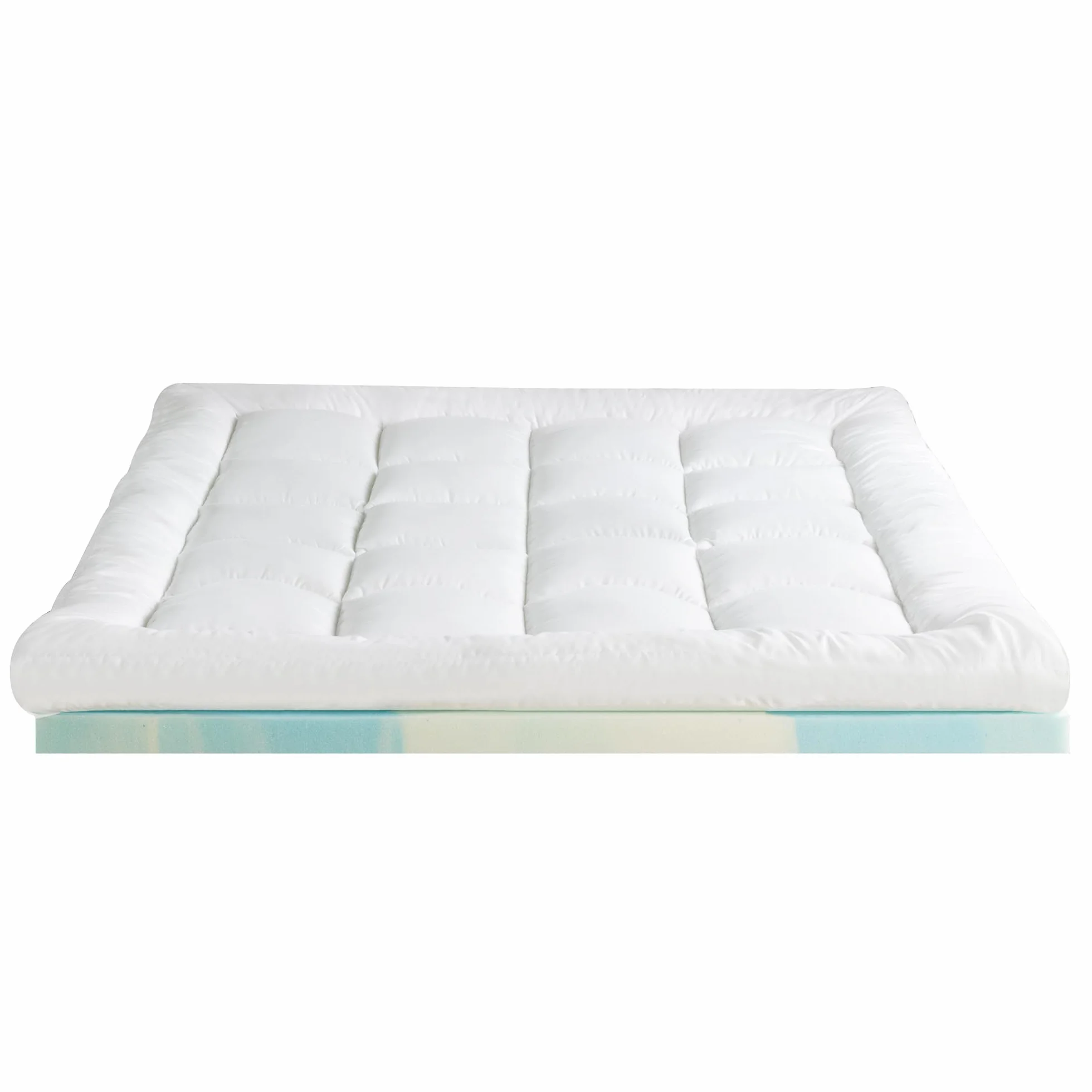 Zinus Topper de Espuma viscoelástica, 140 x 200 cm, 10 cm de Grosor, diseño de celda Abierta, Certificado Oeko-Tex, Transpirable y ortopédico, Comodidad ergonómica, dureza Media, Color Blanco