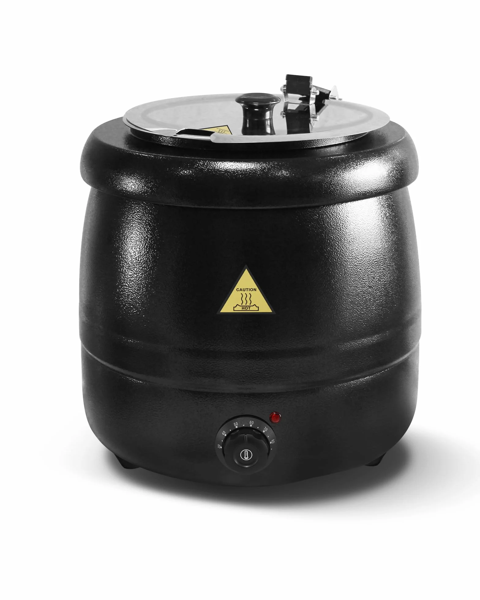 Olla Eléctrica hasta 10L, Hervidor de Sopa con Tapa abatible e Interior extraíble de Acero Inoxidable hasta 80°C para reuniones en casa, Fiestas, restaurantes y cafeterías Calentador de Sopa