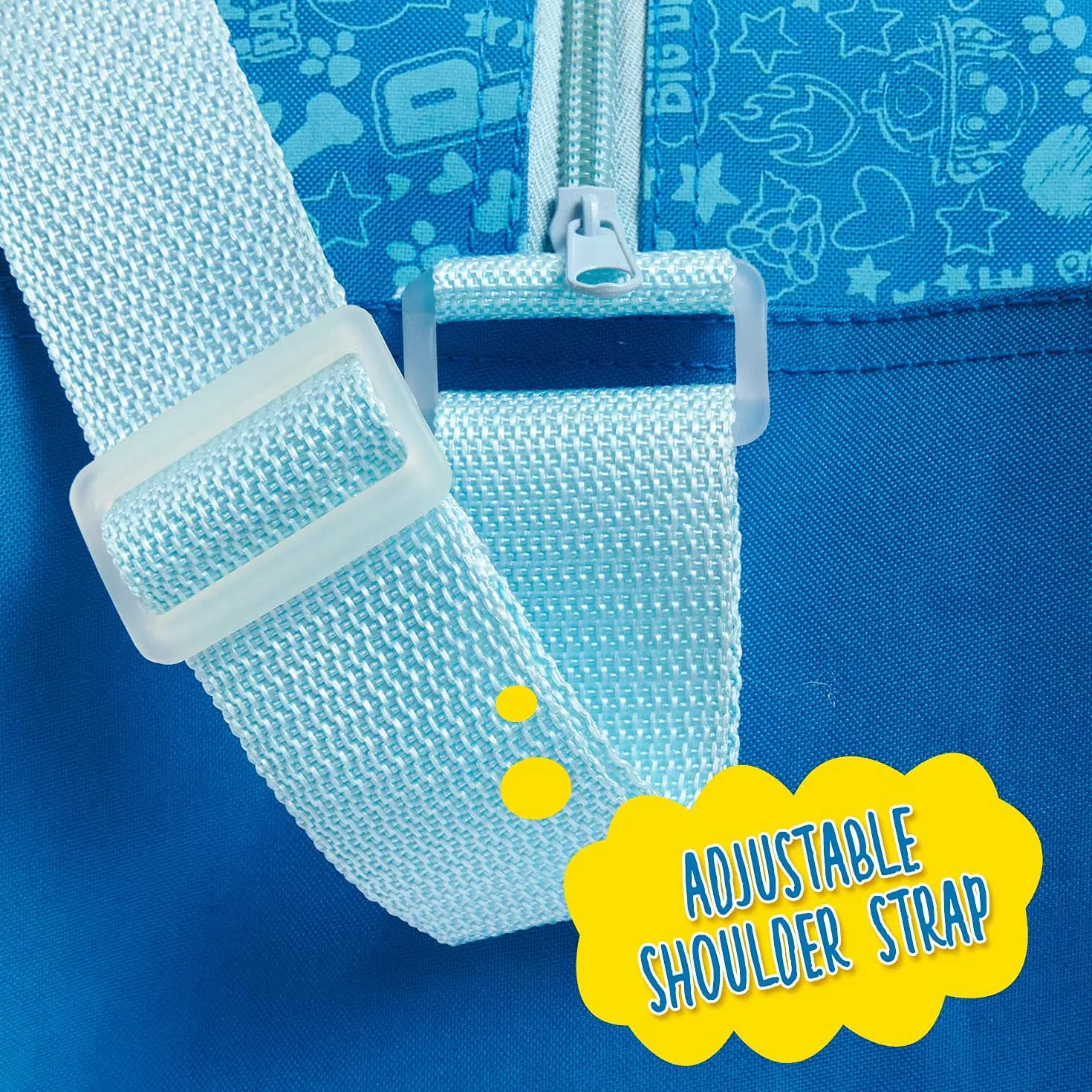PERLETTI Bolsa Deporte Infantil Niño Paw Patrol con Bandolera - Bolso Deportivo para Niños Viajes y Tiempo Libre con Estampa Chase Marshall y Rubble - Mochila Gimnasio para Pequeños Azul - 28x41.5x21