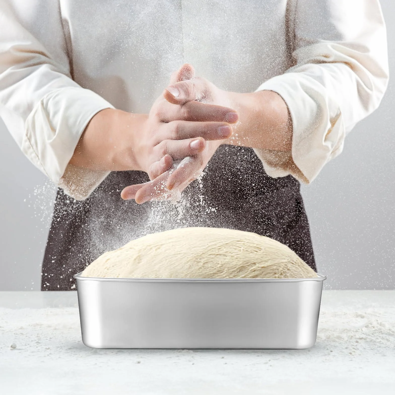 3 Pcs Molde pan Horno Inox, Molde Rectangular Reposteria Antiadherente, Moldes de Acero Inoxidable para Hornear Tostadas Pan Postres Tartas Lasaña(22 x 15 x 6 cm)