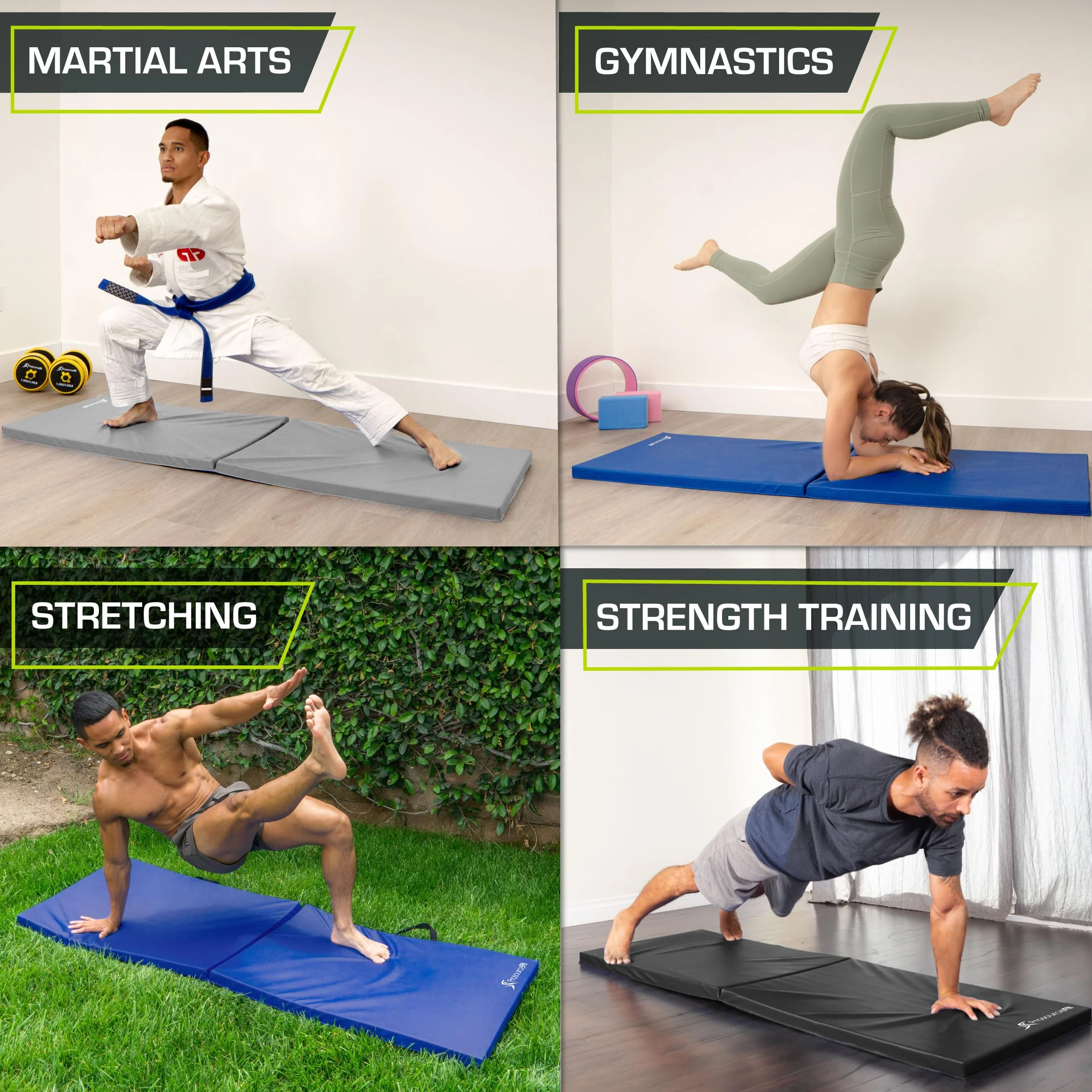 ProsourceFit Bi-Fold Folding Exercise Mat