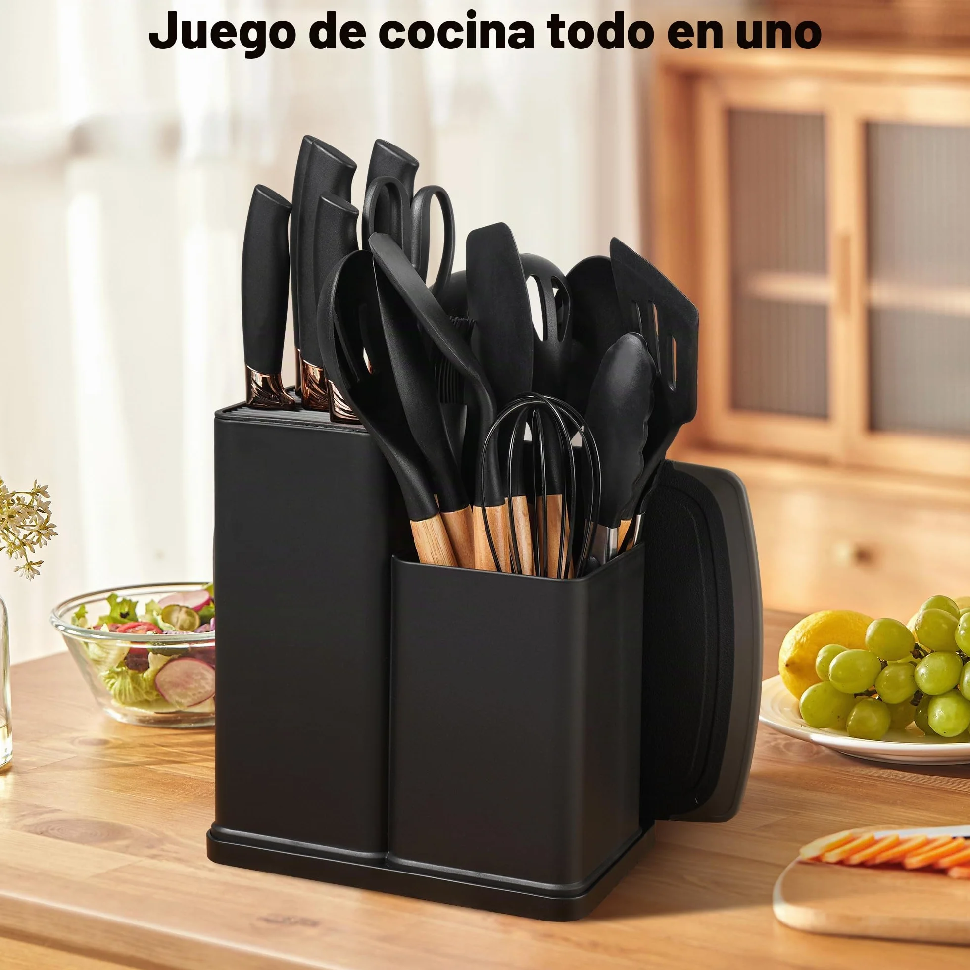 Vortix 19 Piezas Juego de Utensilios de Cocina de Silicona con Soporte