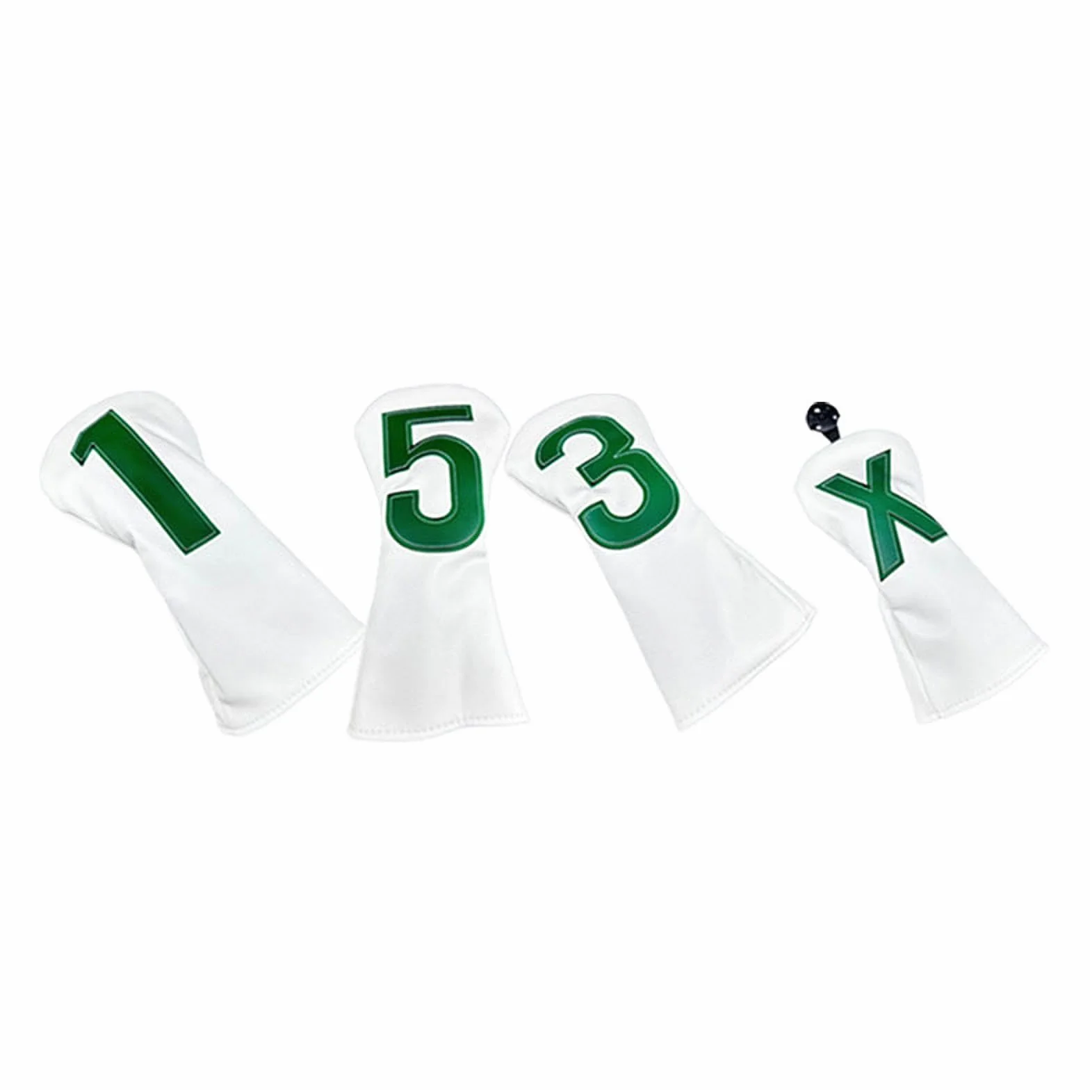 Fundas de Madera para Palos de Golf, Set de 4 con Etiquetas 1, 3, 5, X