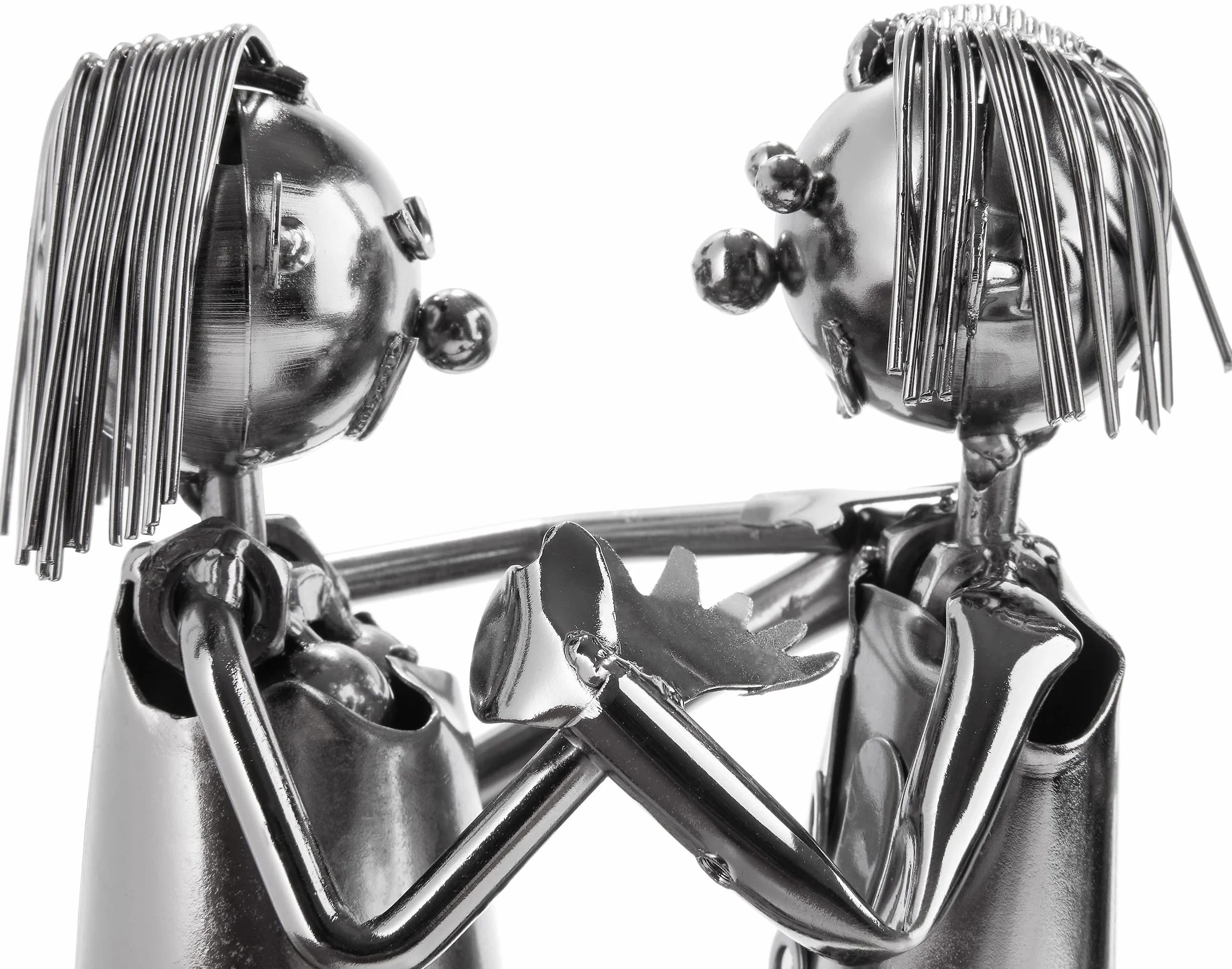 BRUBAKER Portabotellas de Vino con Farol para Candelita - Escultura Metálica Portabotellas 26,5 cm Regalo de Vino