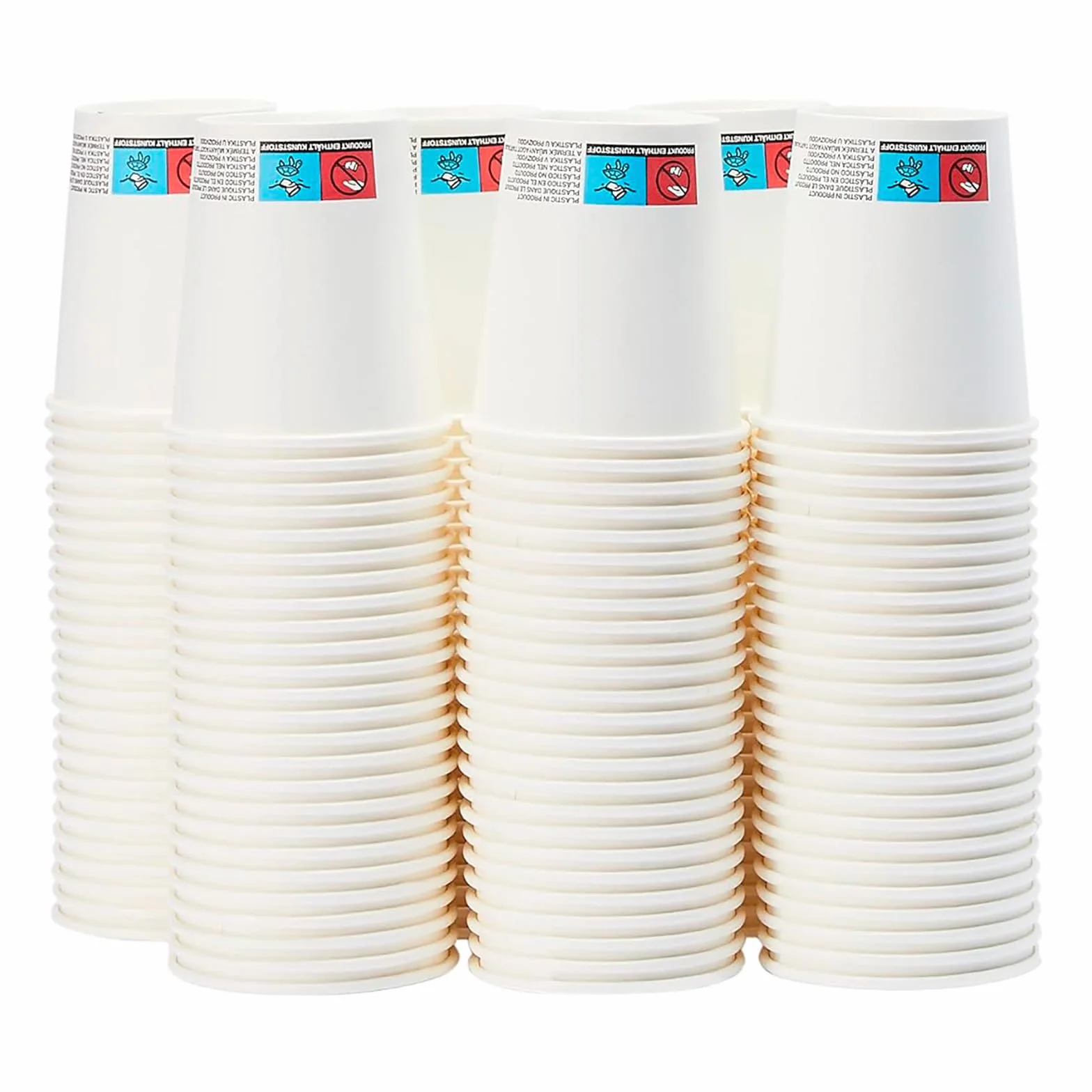 Adri Vasos de Café Desechables, 100 Blancos, 120 ml, para Bebidas Frías y Calientes 4 oz (100, Blanco, 120 ml)