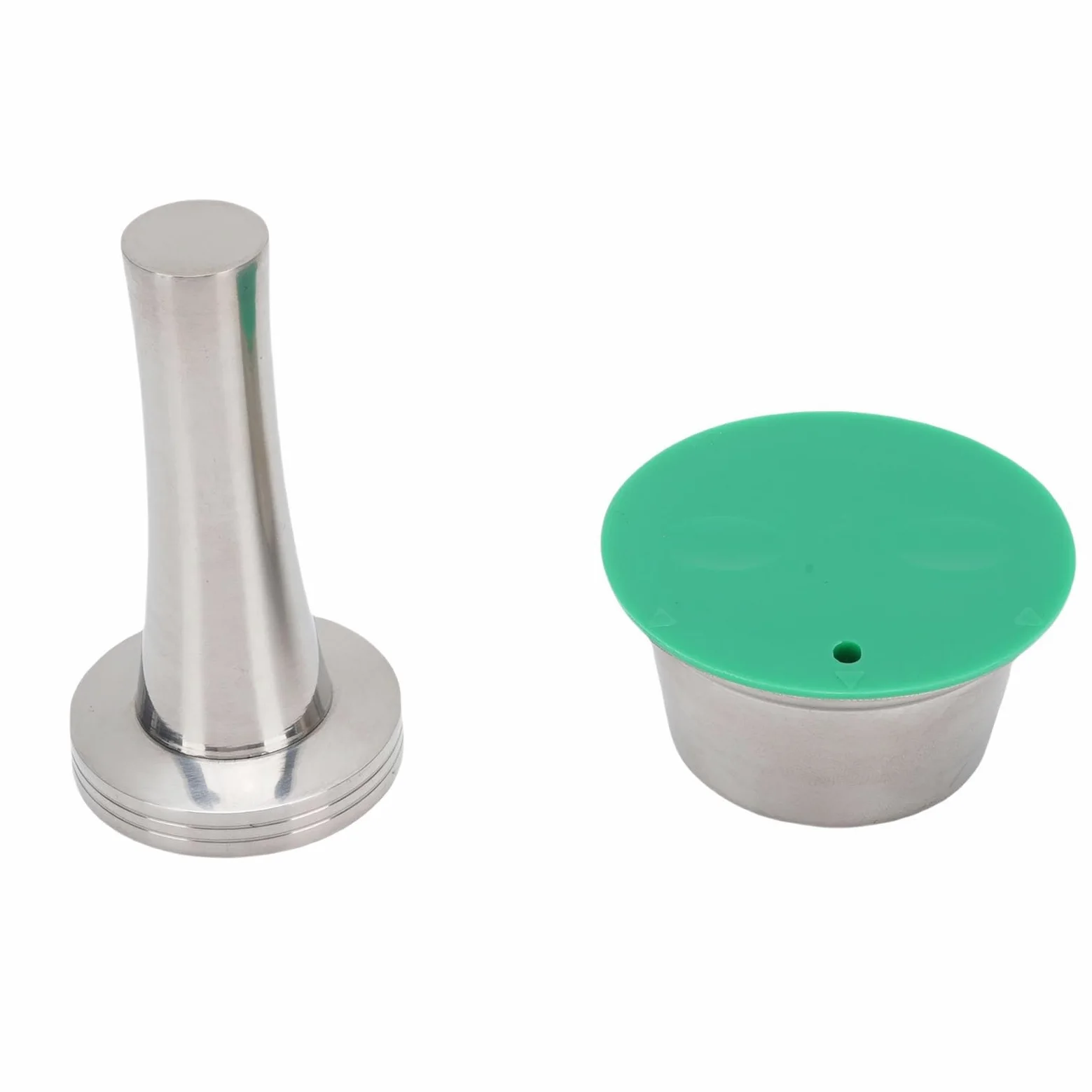 Cocoarm Cápsula de café de Acero Inoxidable Kit de Cápsulas de café Reutilizables con Cuchara Manipuladora Juego de Cepillos para Elaboración de Cerveza Casera Diseño de Acero Inoxidable Duradero