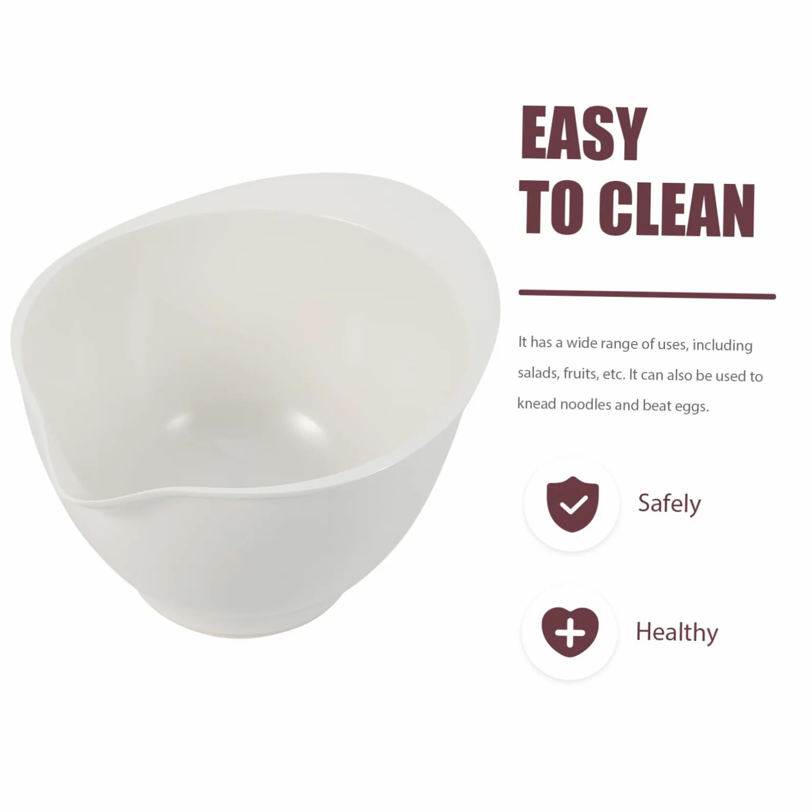 MAGICLULU 1pieza Tazón De Multifuncional Para Hornear y Servir Tazón De Ensalada y Huevos Color Para Cocina y Comidas Diarias