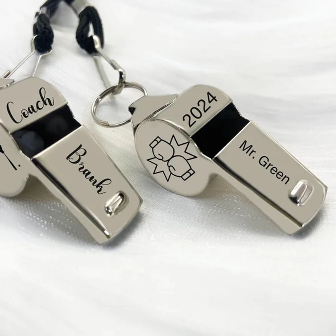 Silbato Deportivo Personalizado de Acero Inoxidable para Árbitros, Entrenadores, Profesores