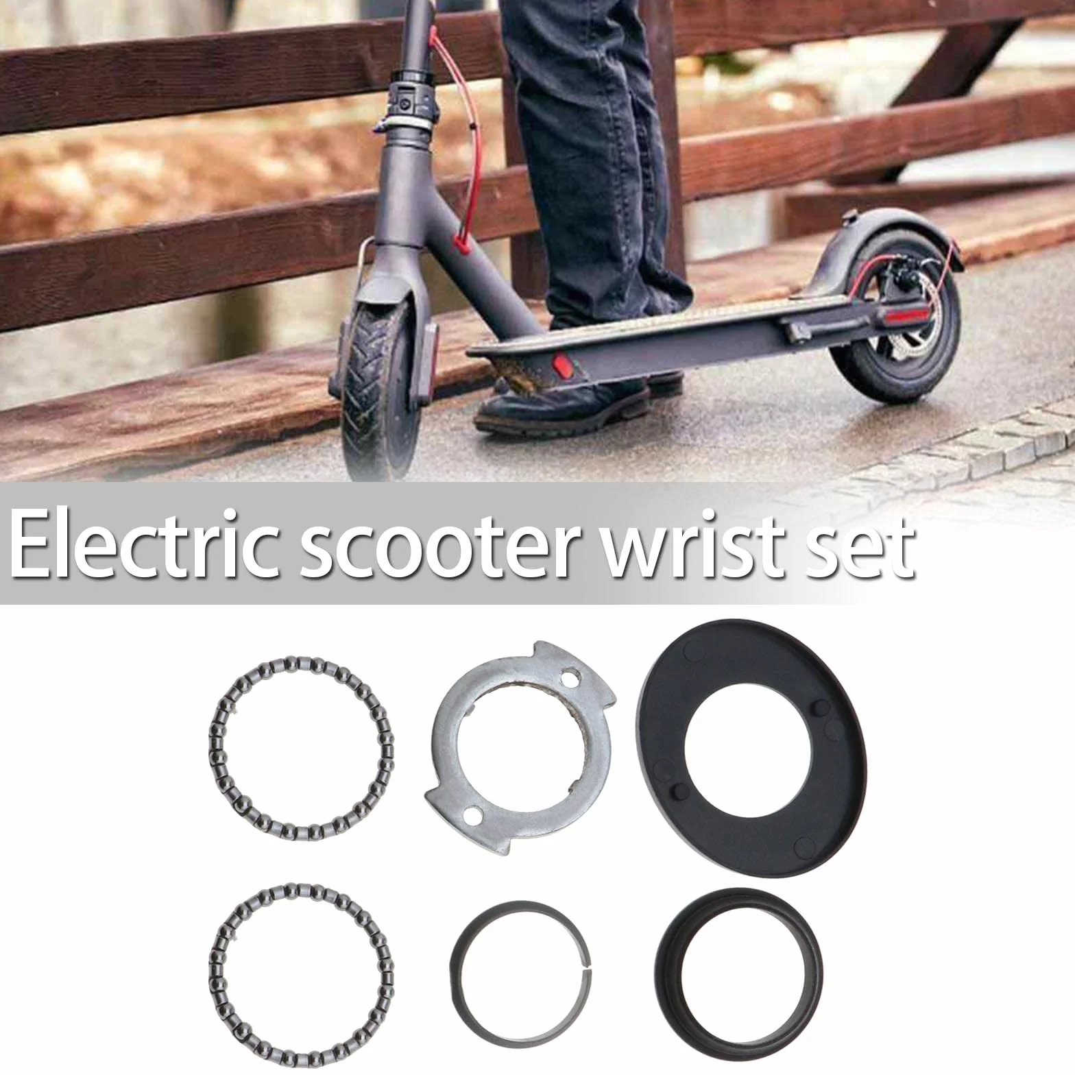 Juego de 6 piezas de repuesto para reparación de scooter, rodamiento de horquilla delantera, compatible con Xiaomi M365 1S Essential Pro