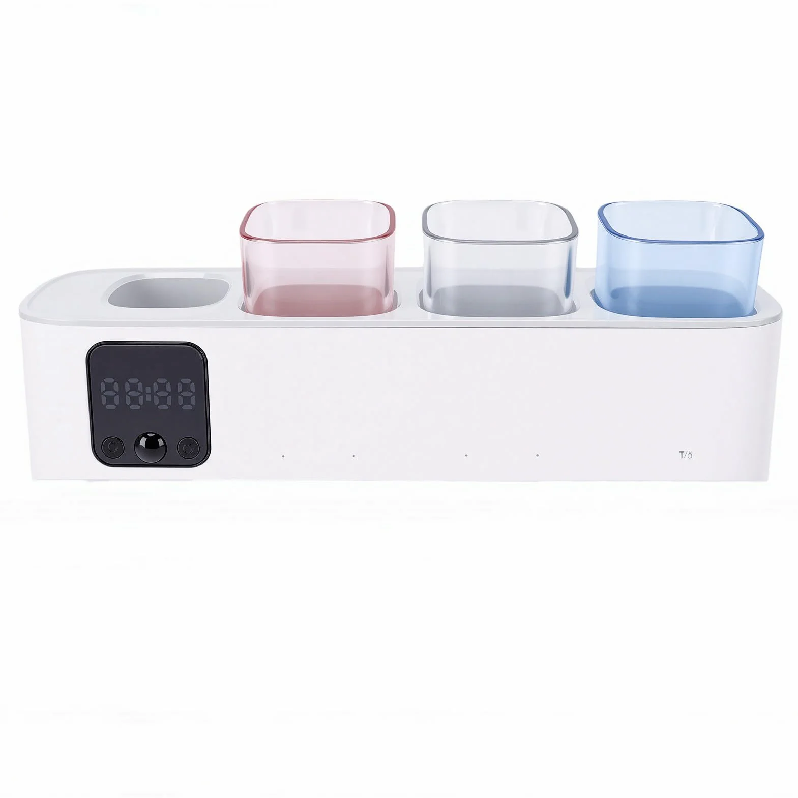 Soporte para Cepillo de Dientes Eléctrico, Desinfectante UVC con Ventilador de Secado Automático y Pantalla Táctil LED, Almacenamiento de Baño Montado en la Pared para 5 Cepillos de Dientes