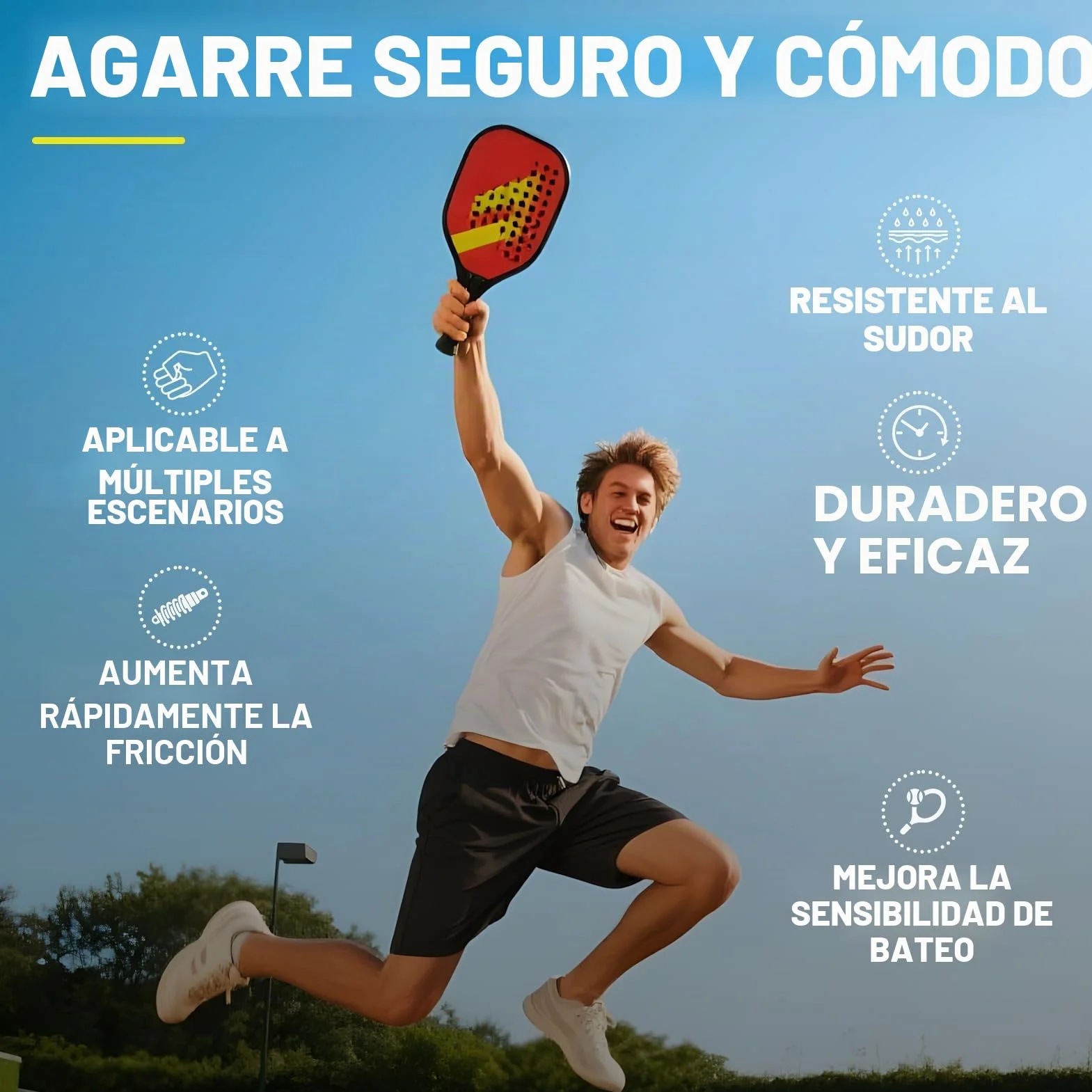 Spray Antideslizante para Padel, Grip, Mejora Agarre, 120 ml