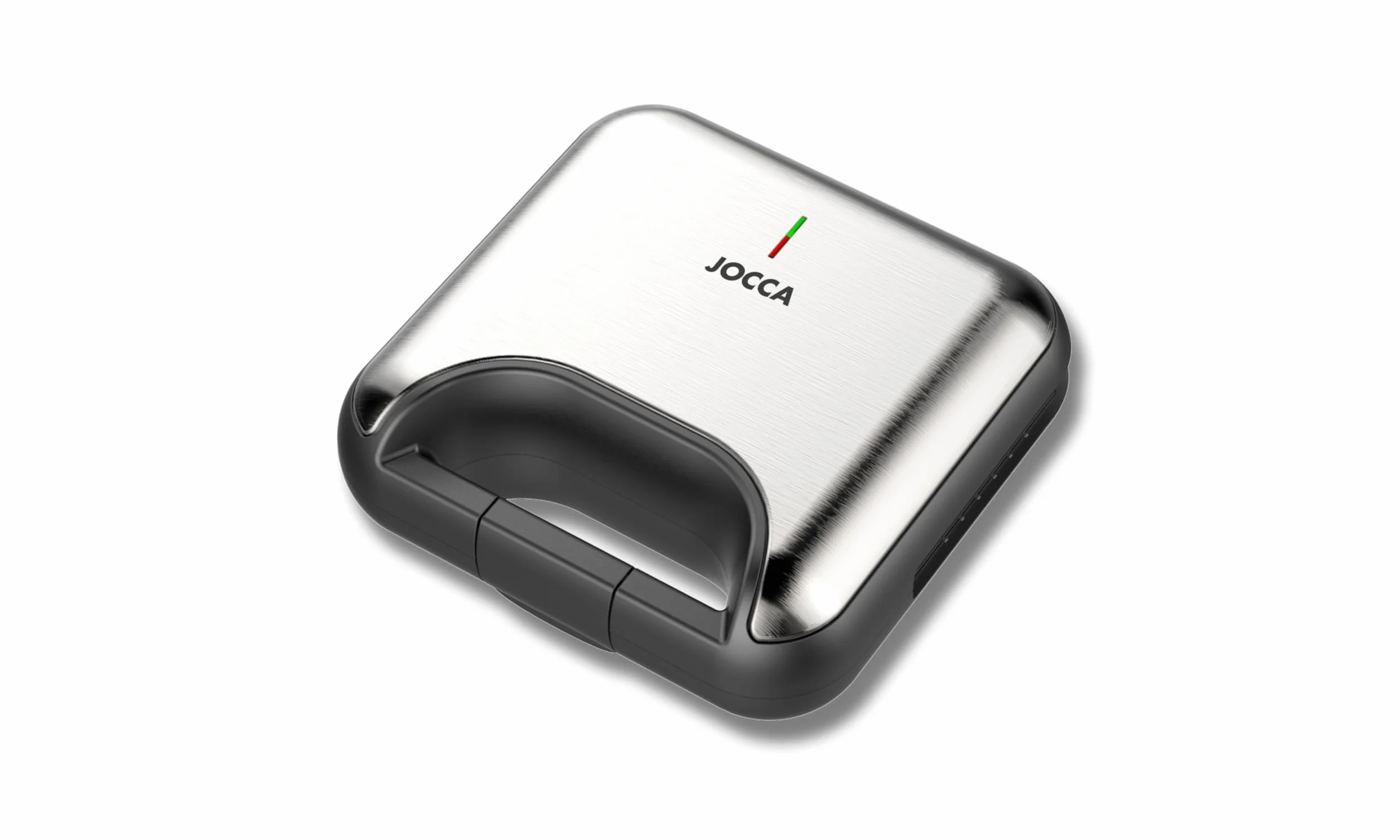 JOCCA - Gofrera Sadwichera Panini con Placas Intercambiables/ 3 en 1/ Acero inoxidable/ Placas antiadherentes/ Cocina gofres, precalienta/ Luz indicadora