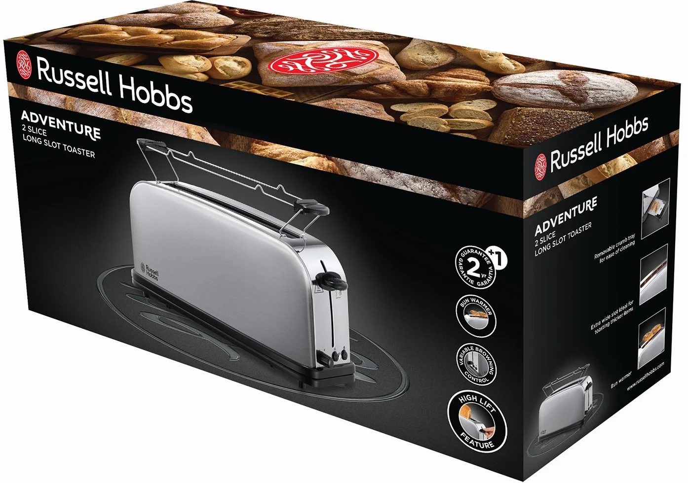 Russell Hobbs Adventure 21396-56 Tostadora 2 Rebanadas Acero Inoxidable