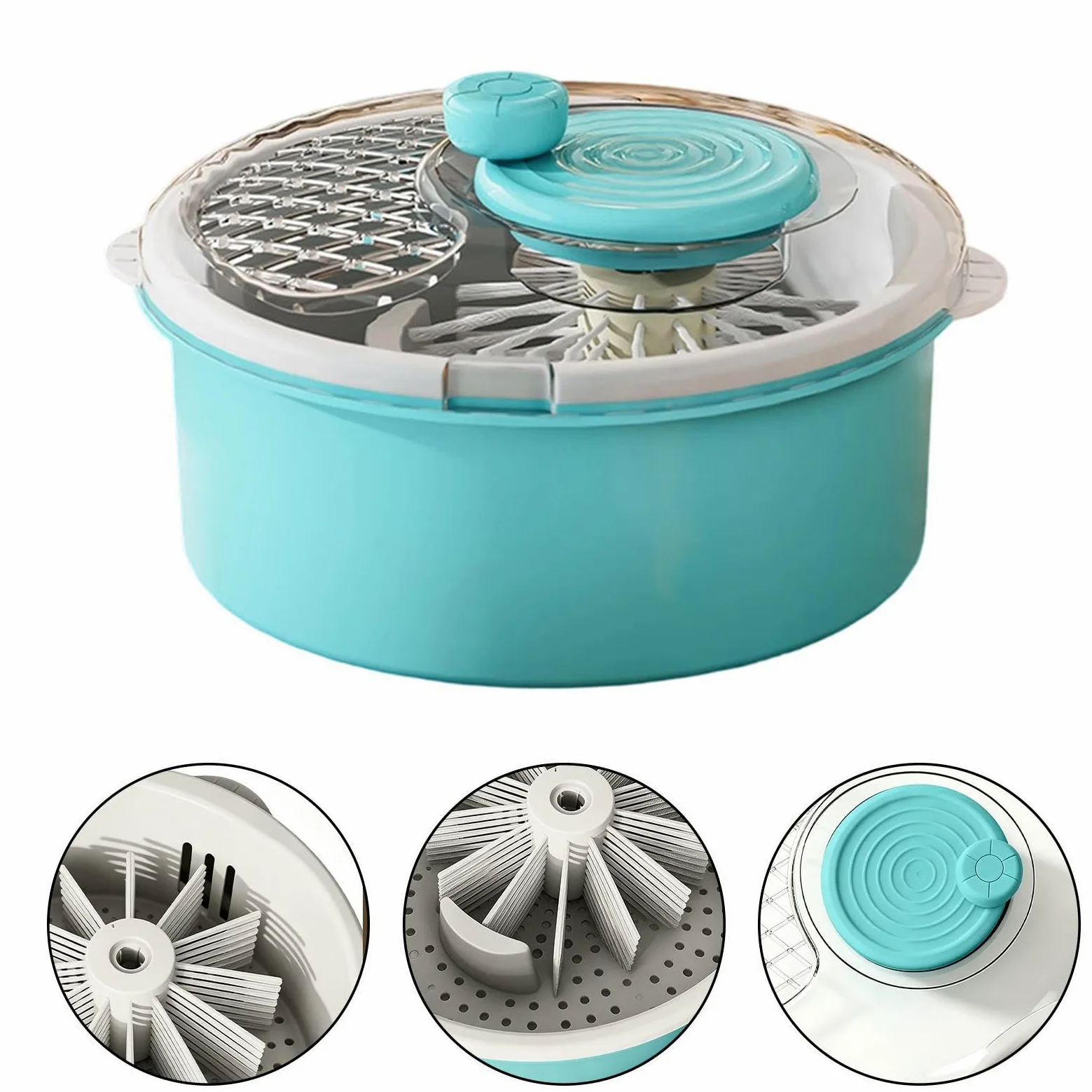 Gran centrifugadora de ensaladas Purificador multiusos, limpieza manual y | Limpiador Alimenticio y Secador de Ensaladas Para Productos, Bayas, Lechuga, Hogar, Cocina Y