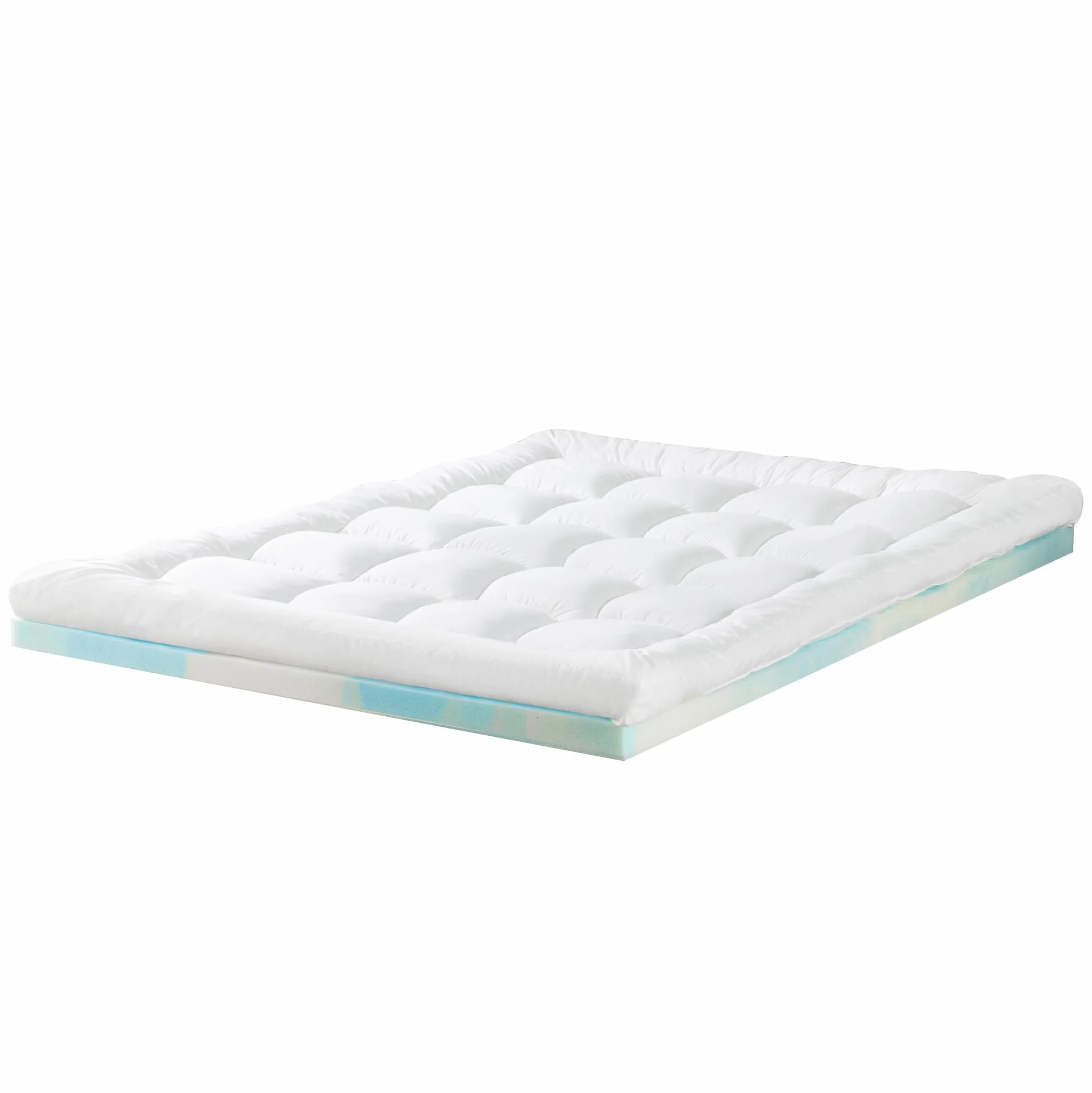 Zinus Topper de Espuma viscoelástica, 140 x 200 cm, 10 cm de Grosor, diseño de celda Abierta, Certificado Oeko-Tex, Transpirable y ortopédico, Comodidad ergonómica, dureza Media, Color Blanco