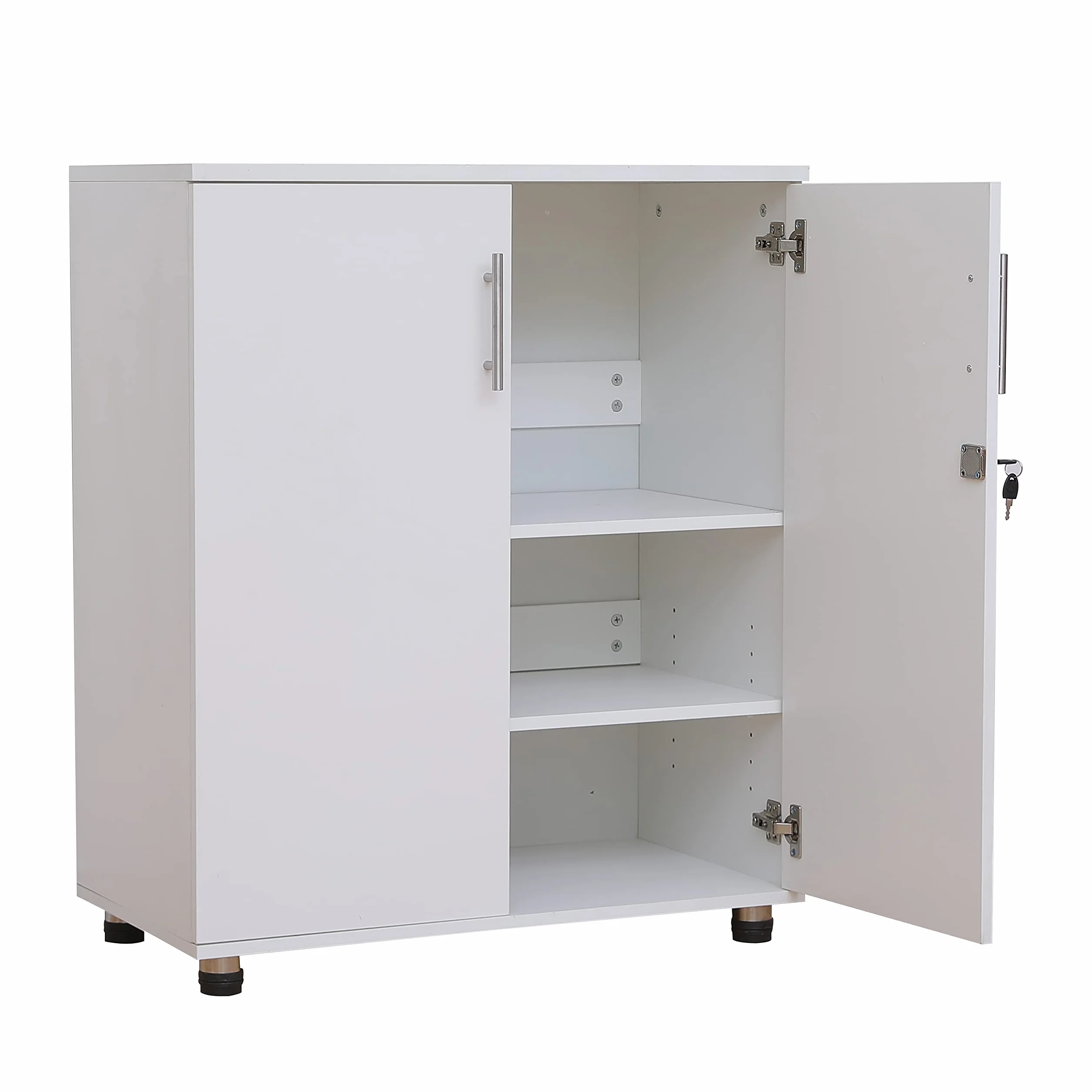 MMT Furniture Designs Armario de Almacenamiento, Madera de ingeniería, Blanco, Talla única