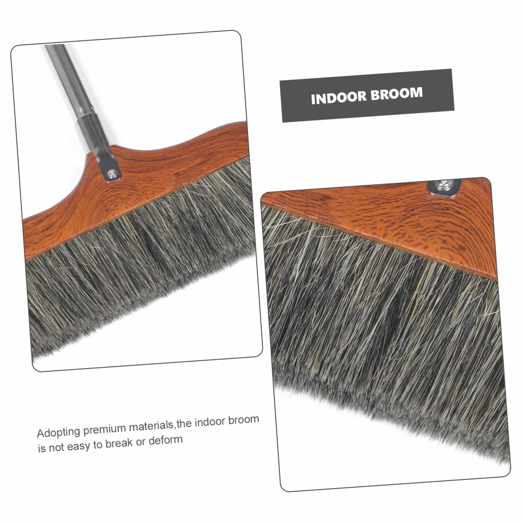 KOMBIUDA Escoba de empalme de madera para camping, escoba larga, escoba exterior, escoba para barrer interior, escoba telescópica, escoba de cocina, escoba de limpieza de suelos, escoba interior,